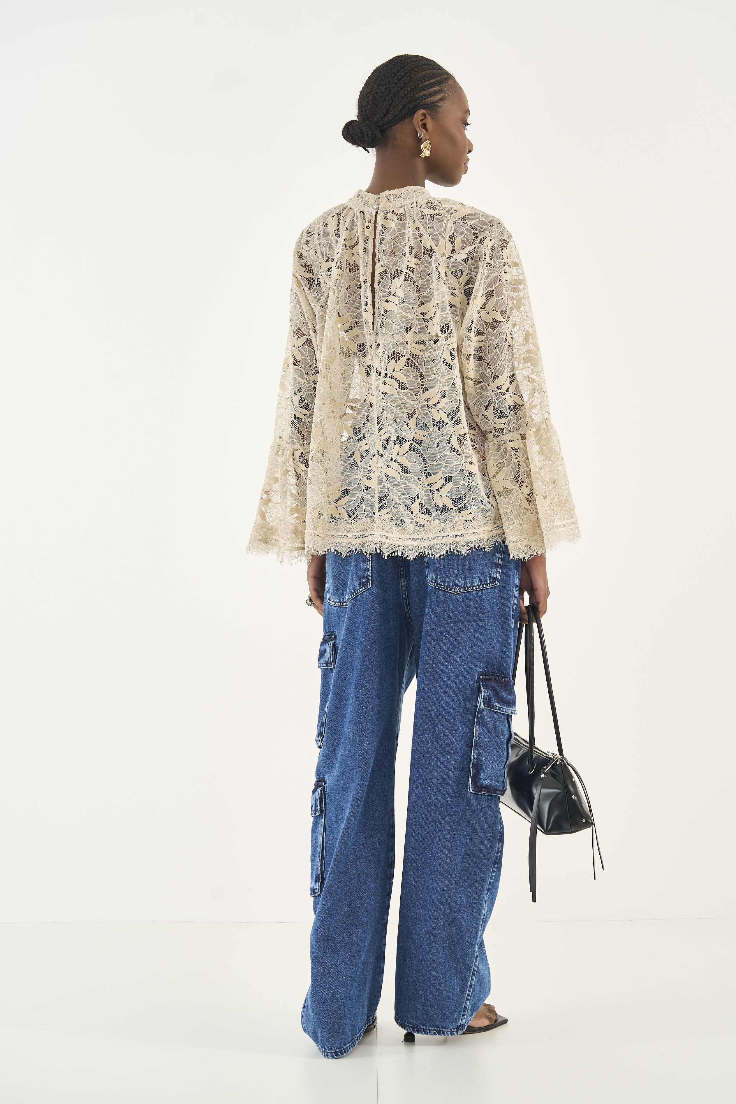 BLUSA RENDA P BEGE TAUPE