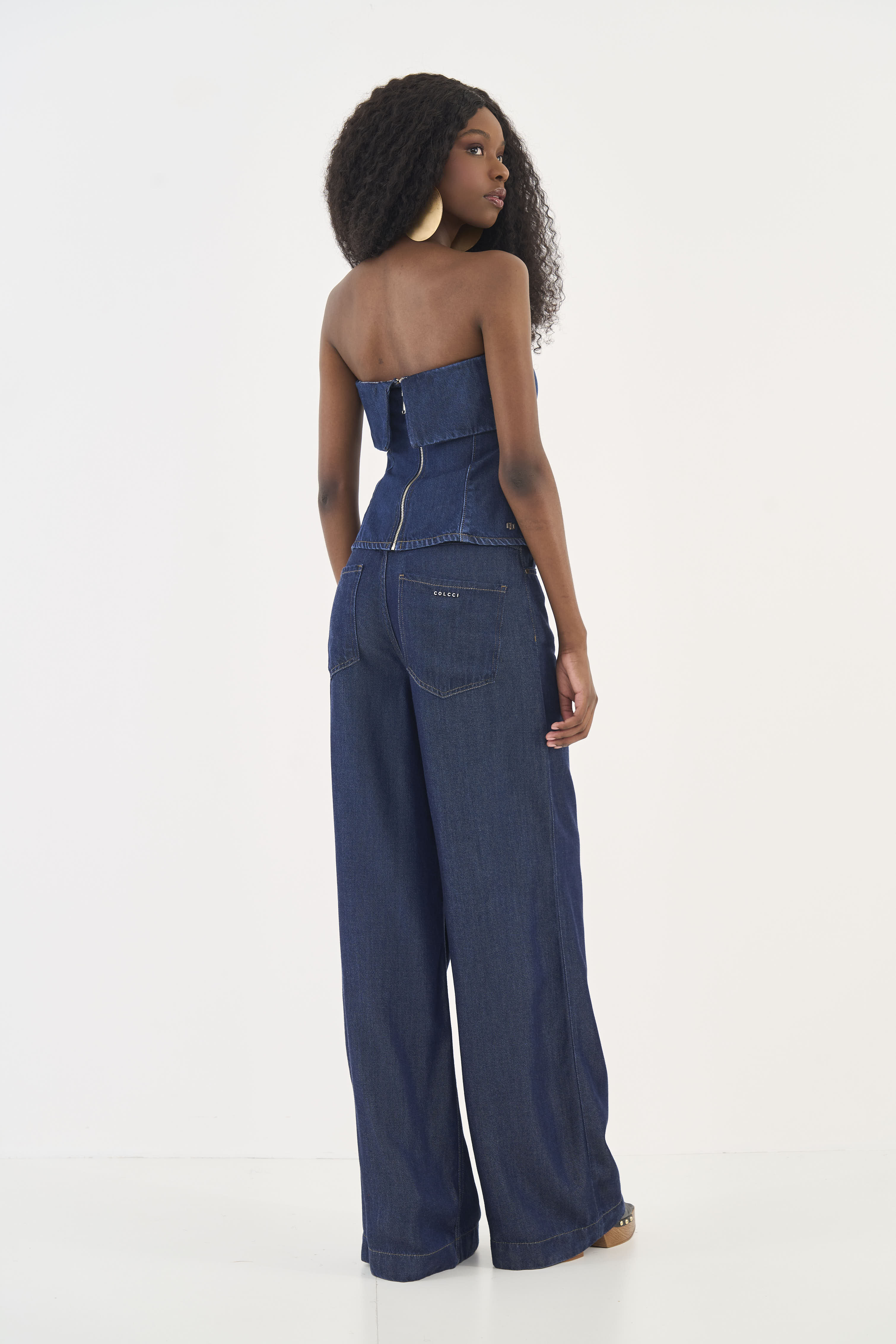 CALÇA JEANS SILVIA COM CINTO 36 INDIGO