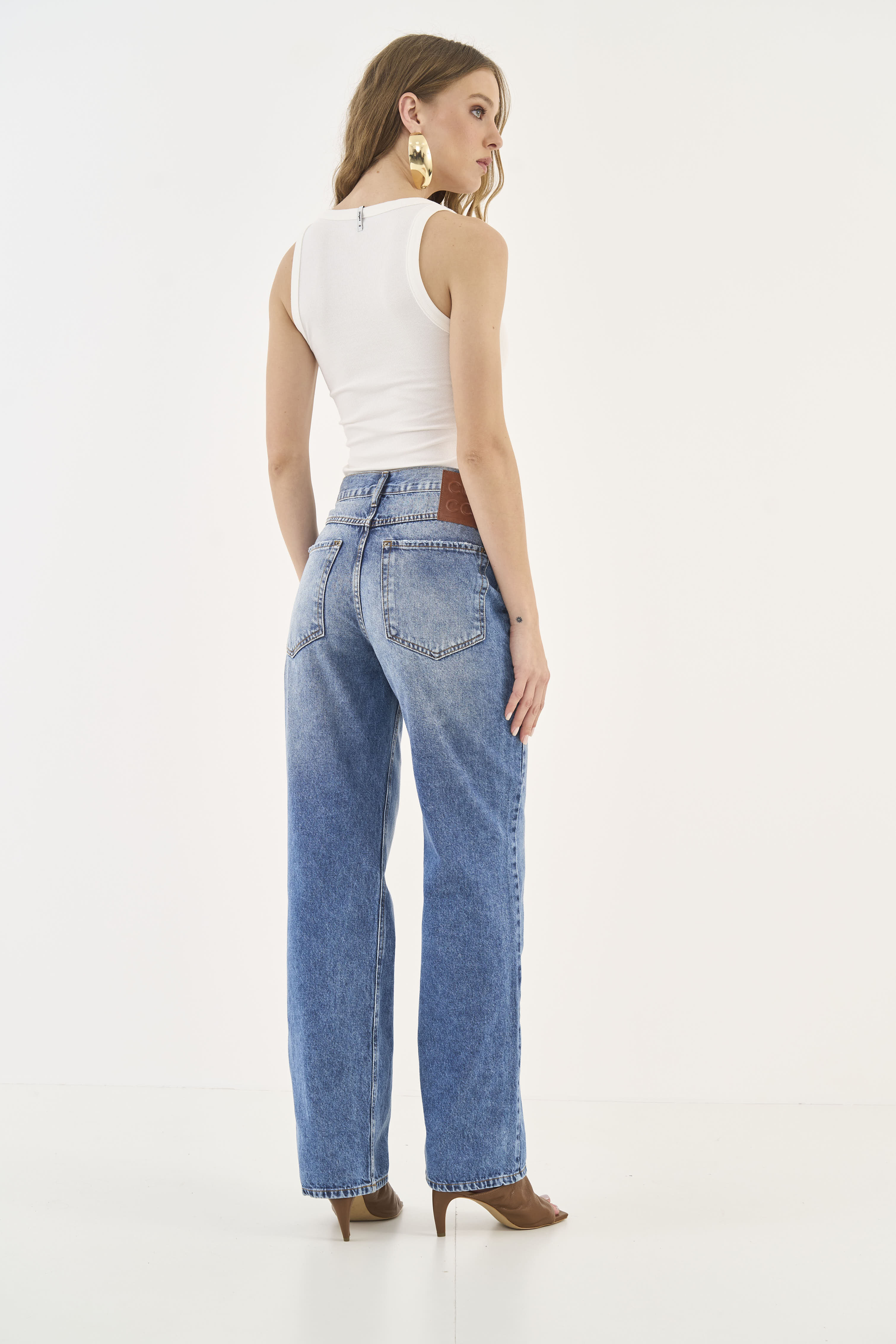 CALÇA JEANS LEONI LOW 40 INDIGO