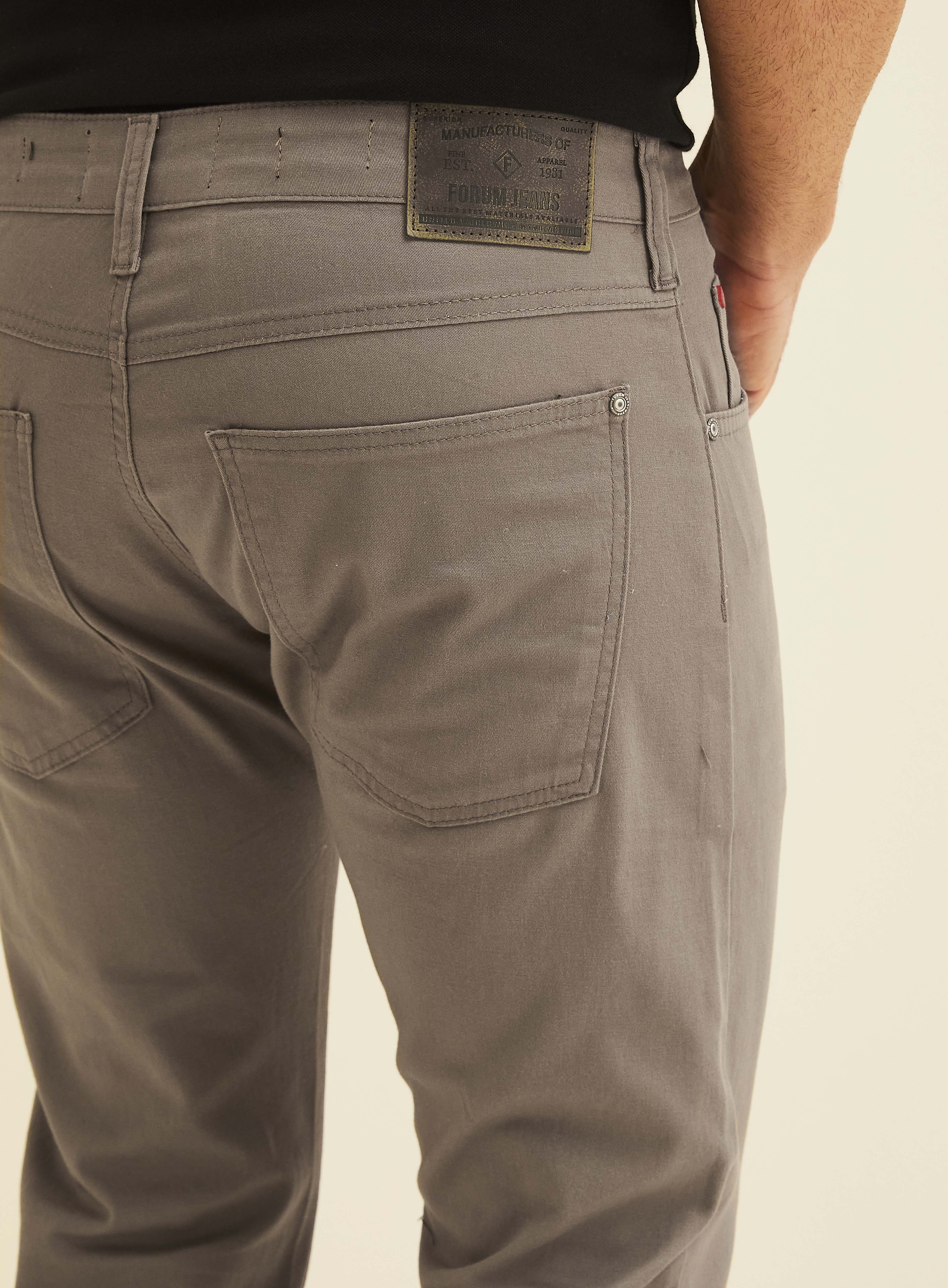 CALÇA SARJA IGOR SKINNY 42 MARROM WOLF