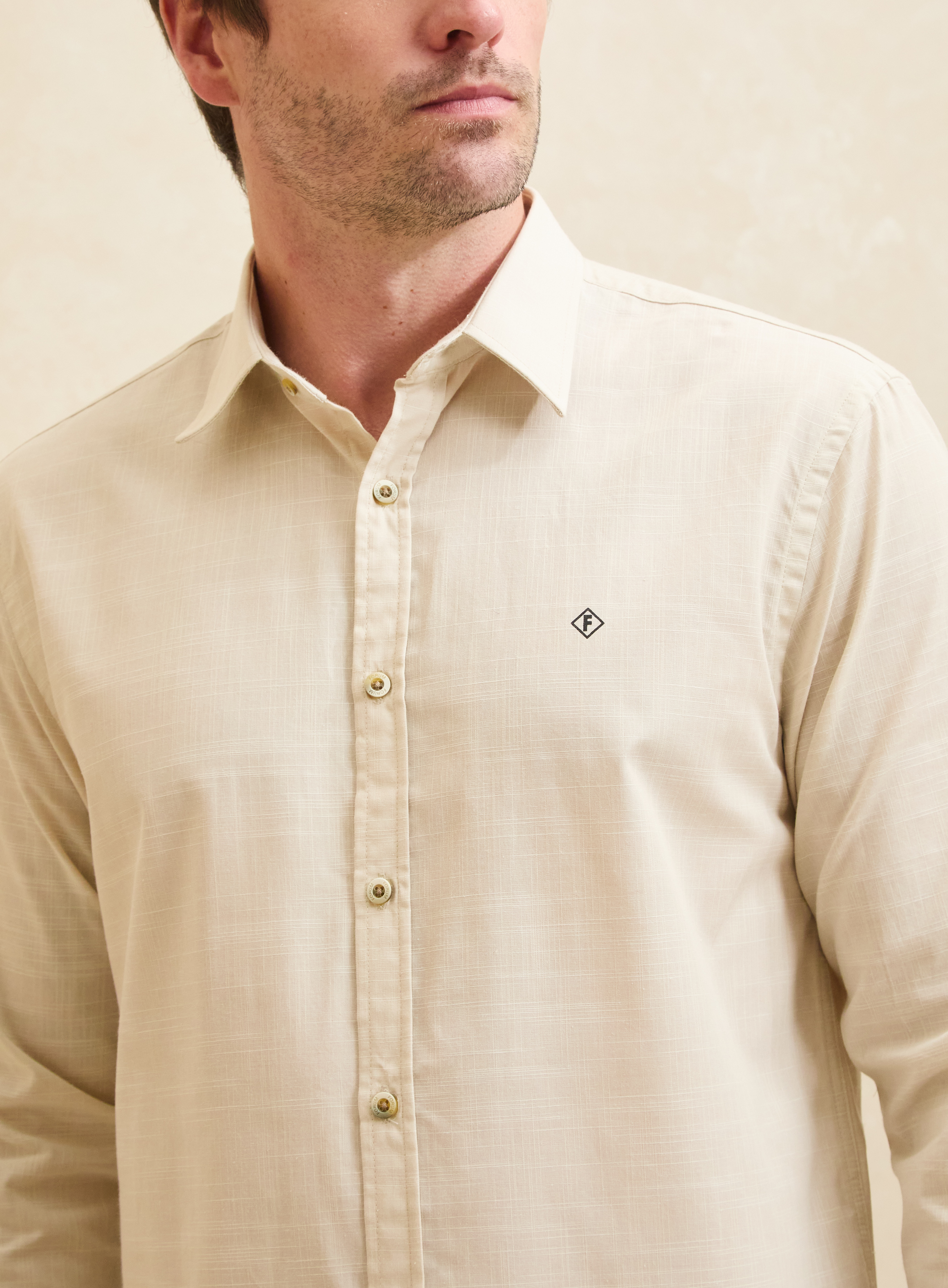 CAMISA RELAX G BEGE/OFF