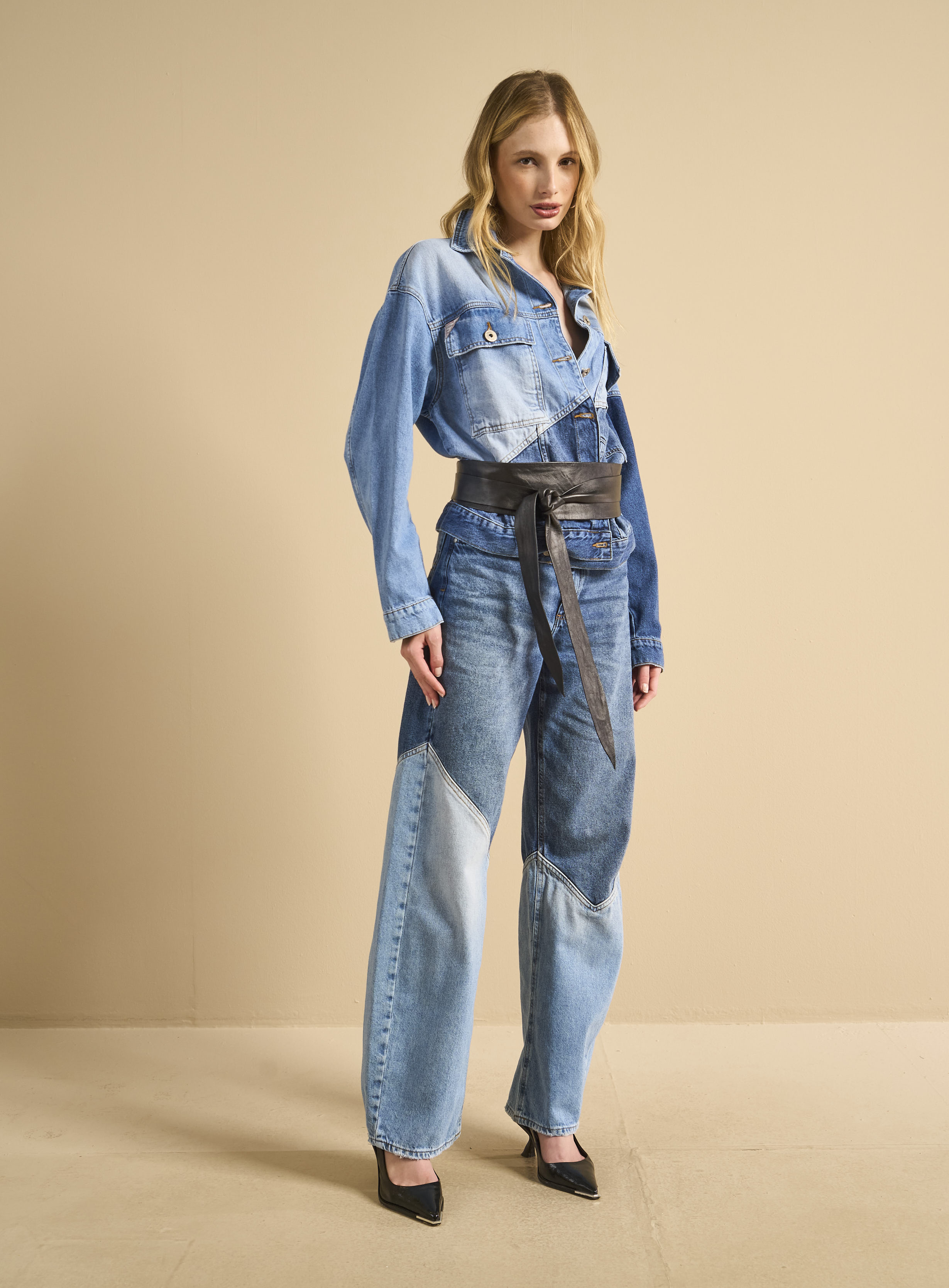 CALÇA JEANS LOW CURVE 38 INDIGO