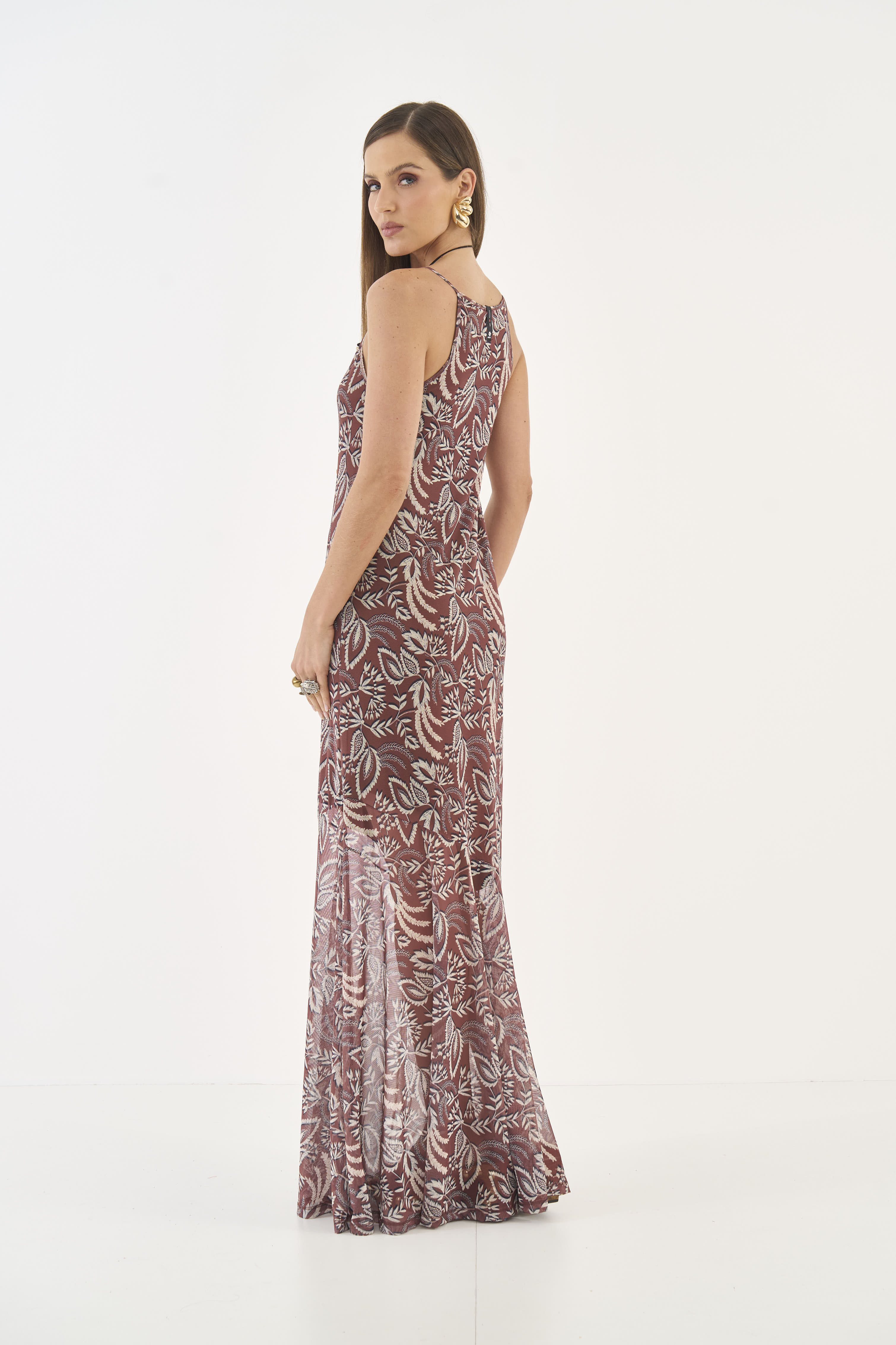 VESTIDO ESTAMPADO PP TRAMA NATURAL