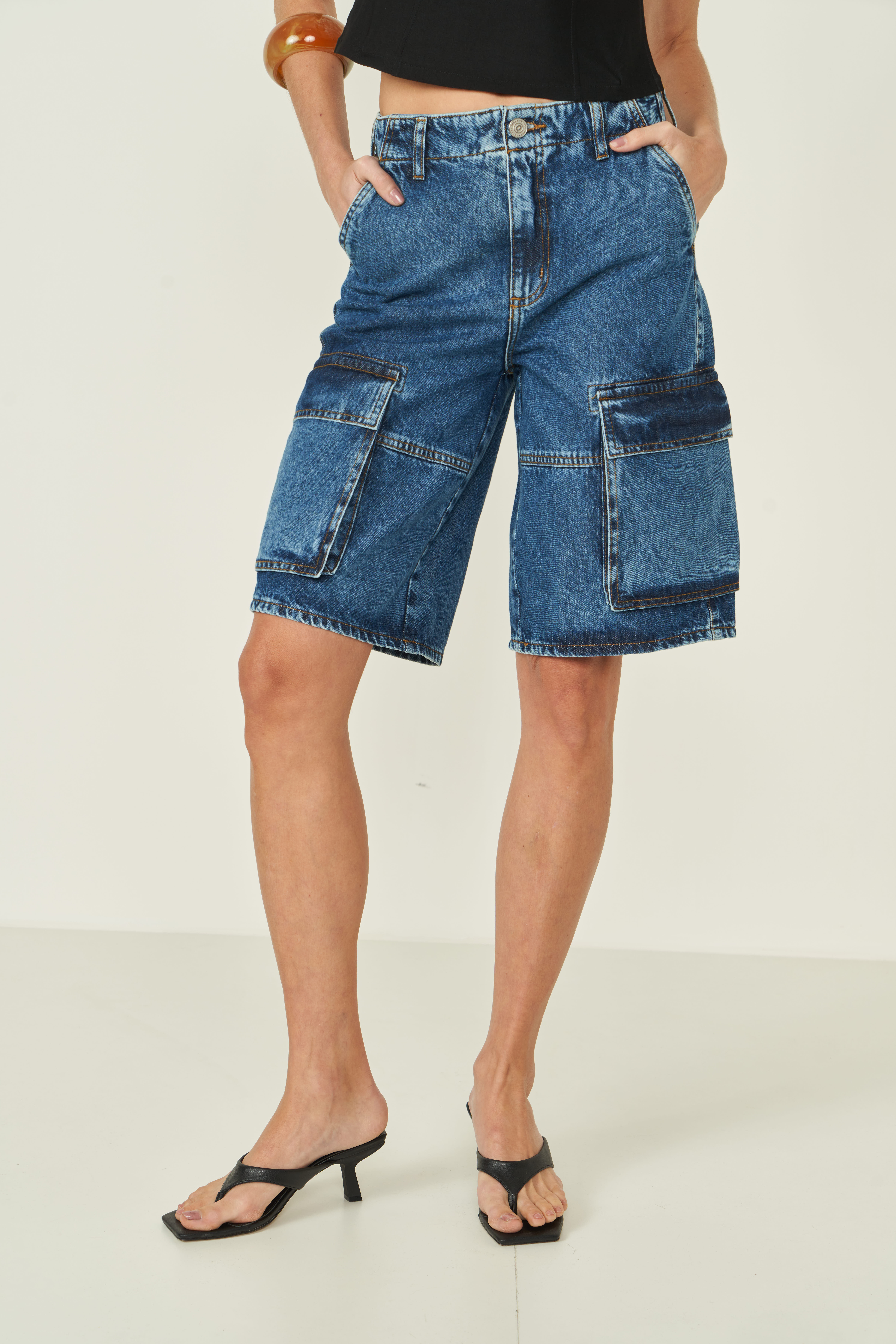 BERMUDA JEANS CANCUN 36 INDIGO