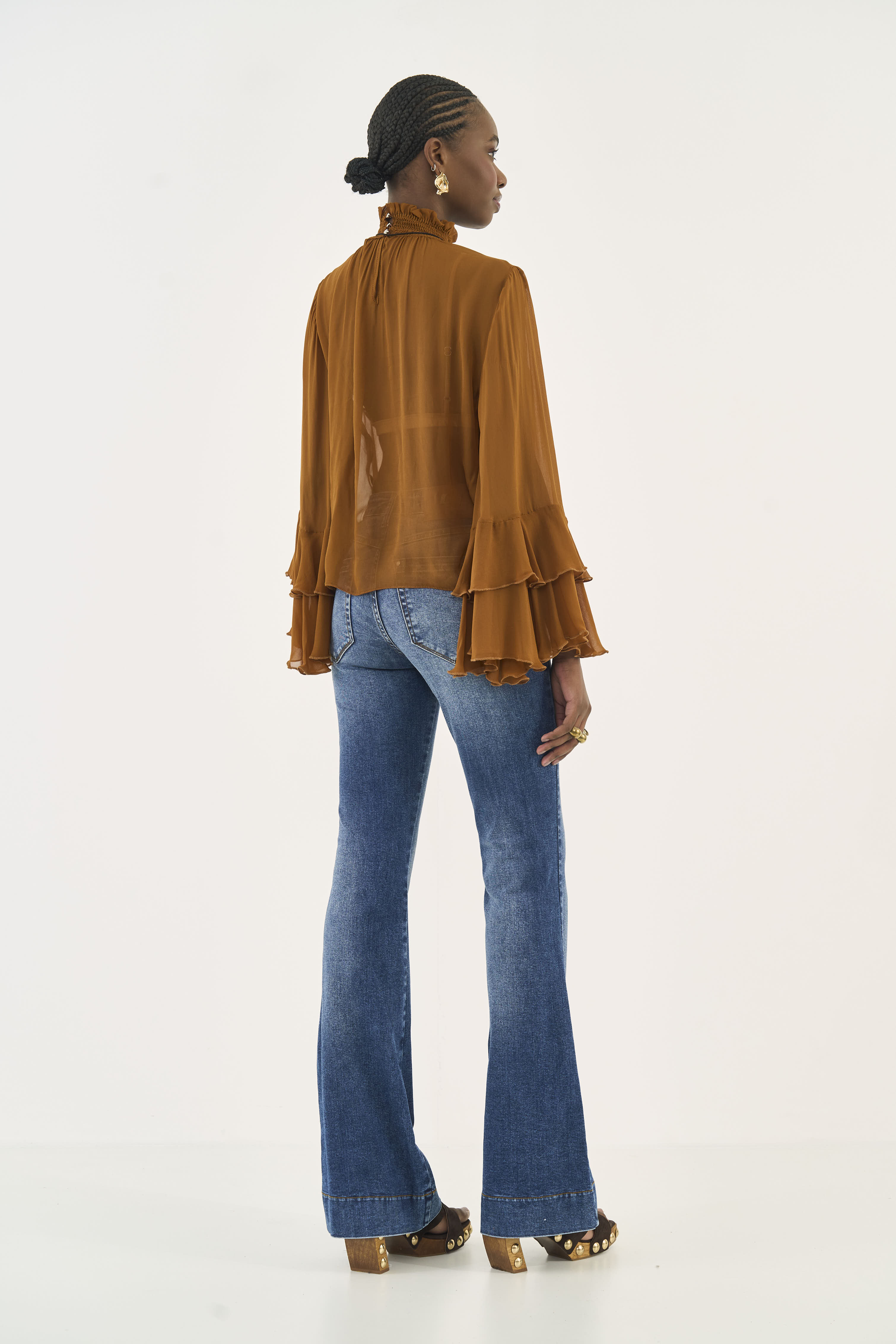 CALÇA JEANS BIA FLARE 42 INDIGO