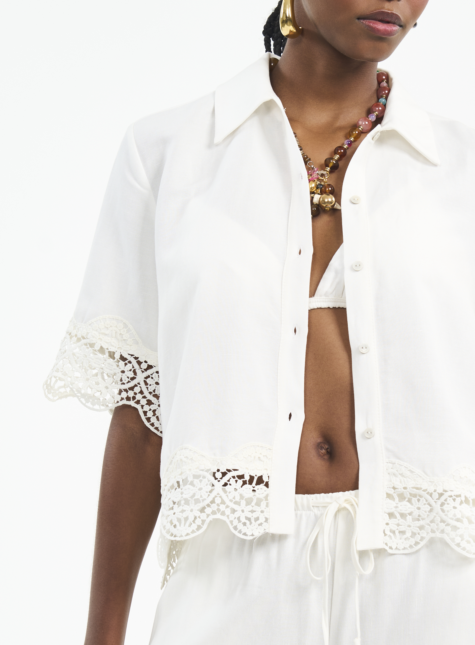 CAMISA DETALHE RENDA M OFF SHELL