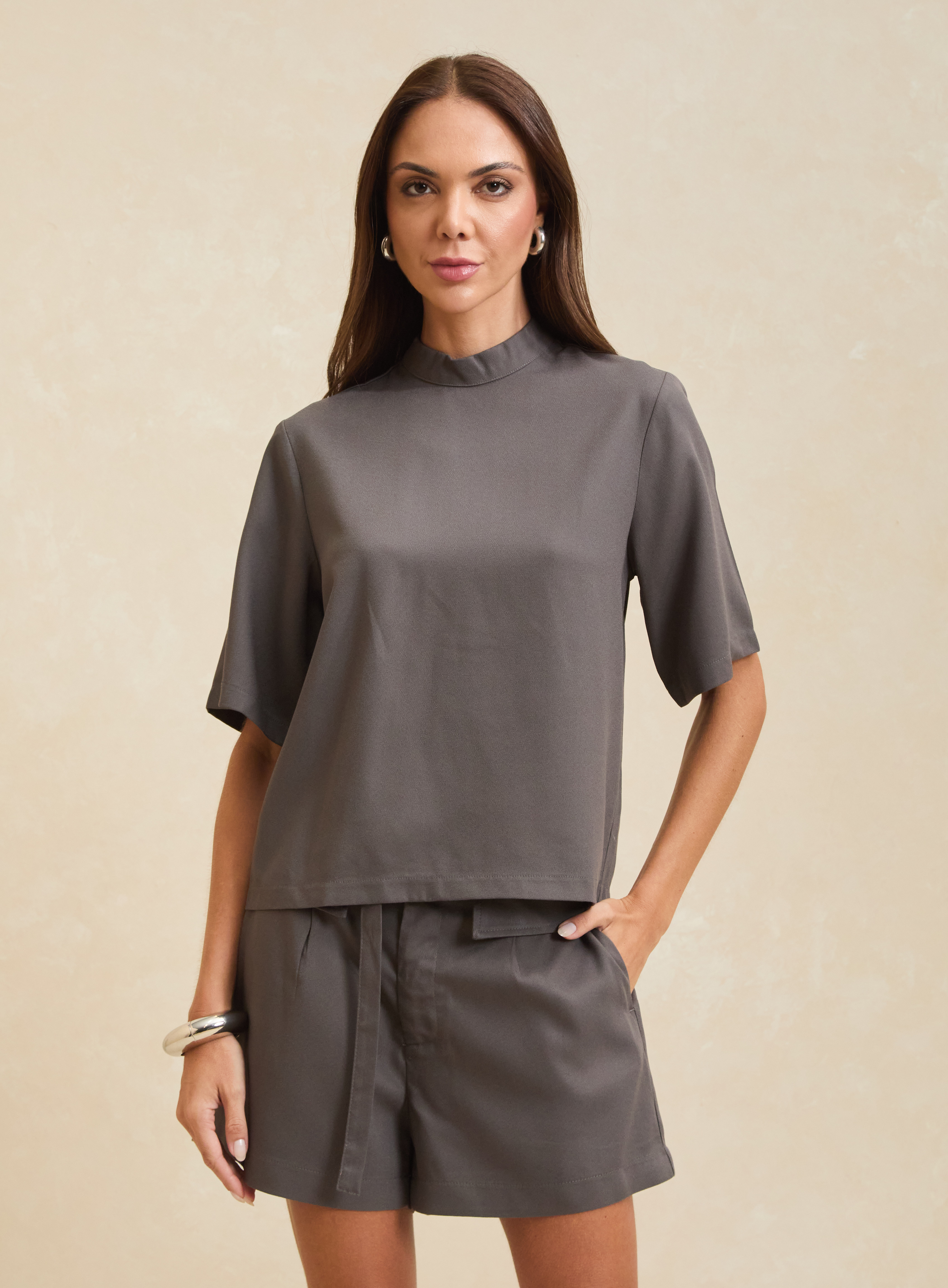 CAMISETA FORUM G CINZA NEGRO