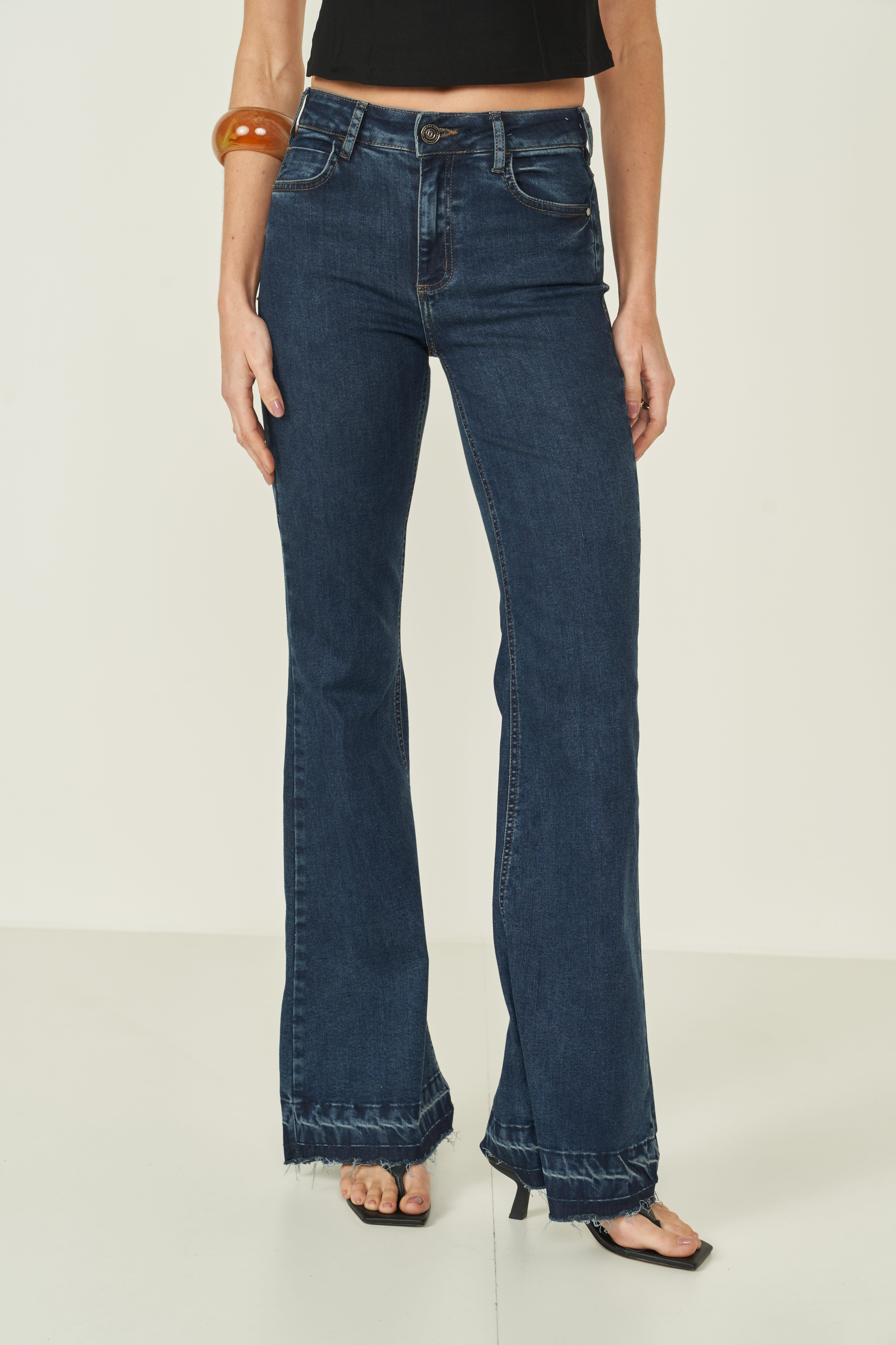 CALÇA JEANS NOVA YORK FLARE 36 INDIGO