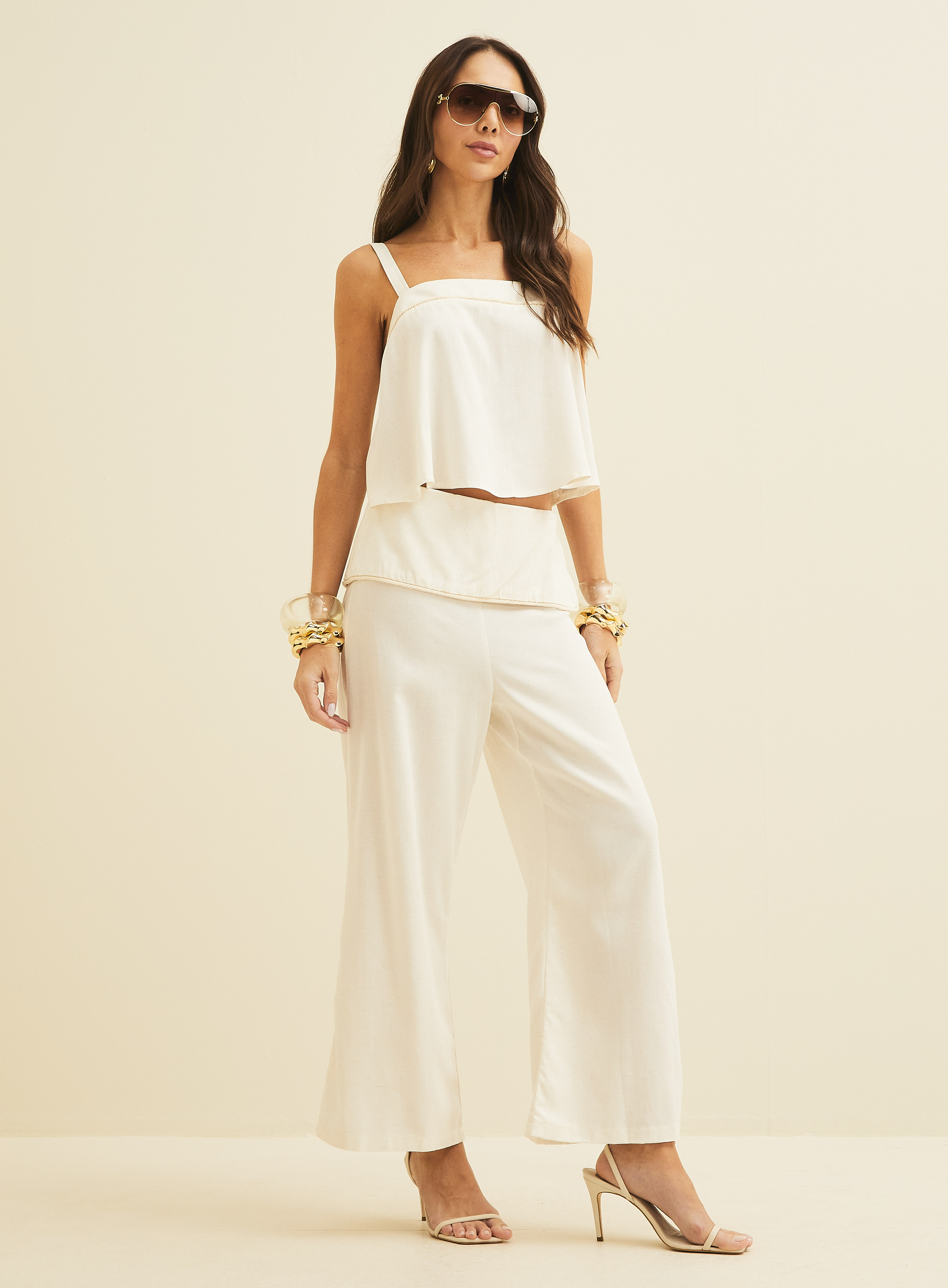 BLUSA LINHO M OFF SHELL