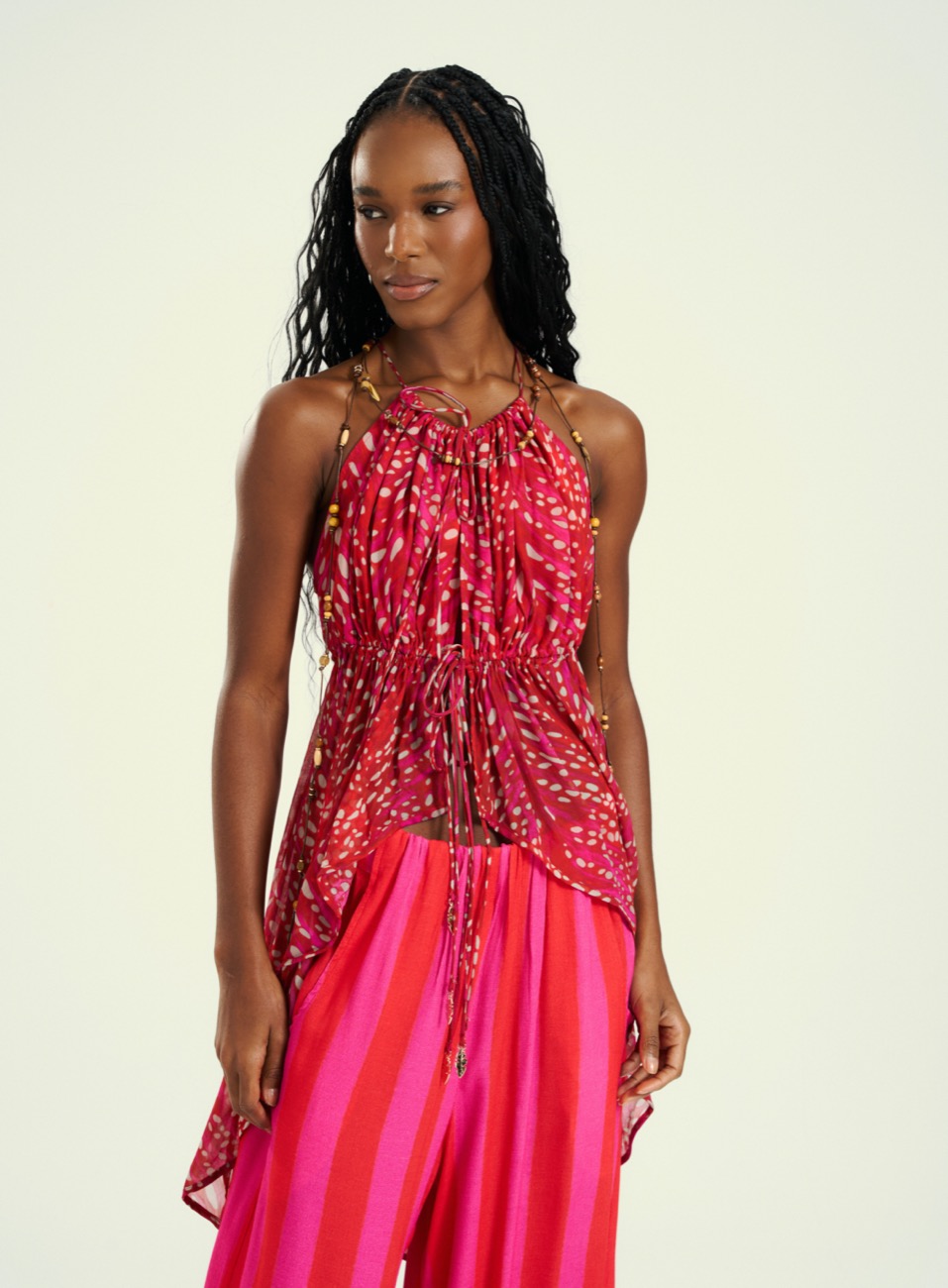 BLUSA ESTAMPADA GG RED BREEZE