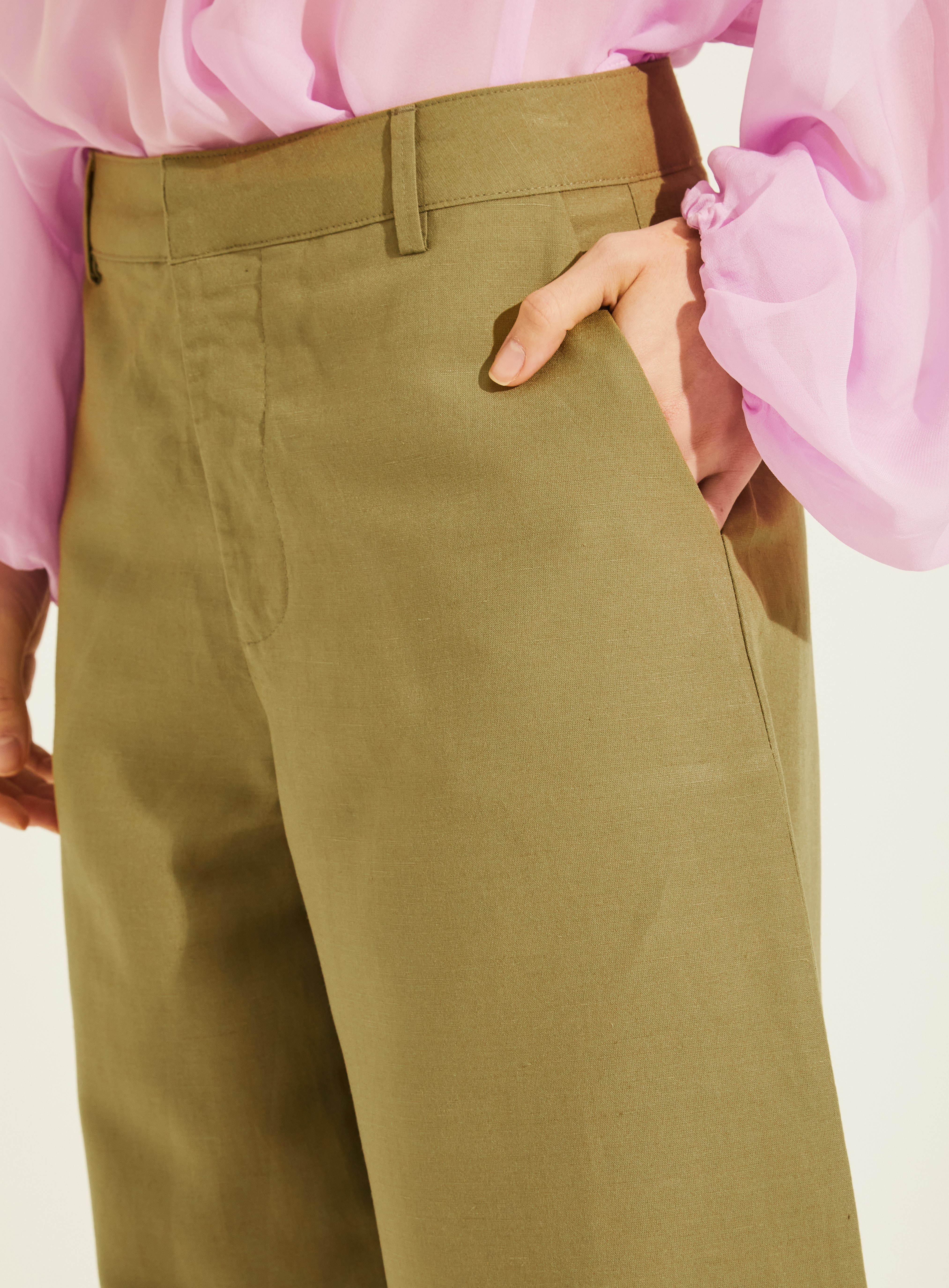 CALÇA LINHO PP VERDE CORSAIR