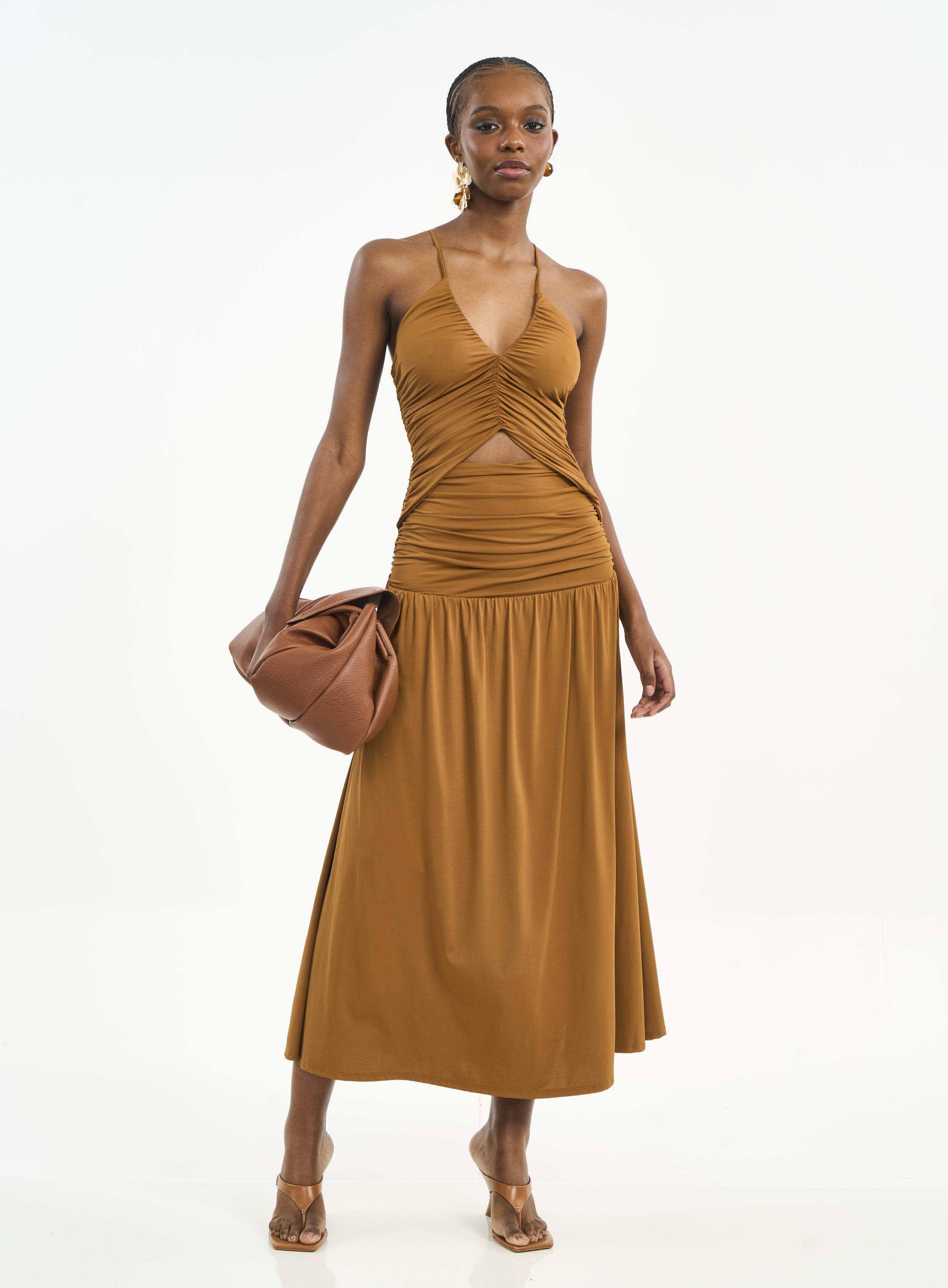 VESTIDO COLCCI M MARROM DROME