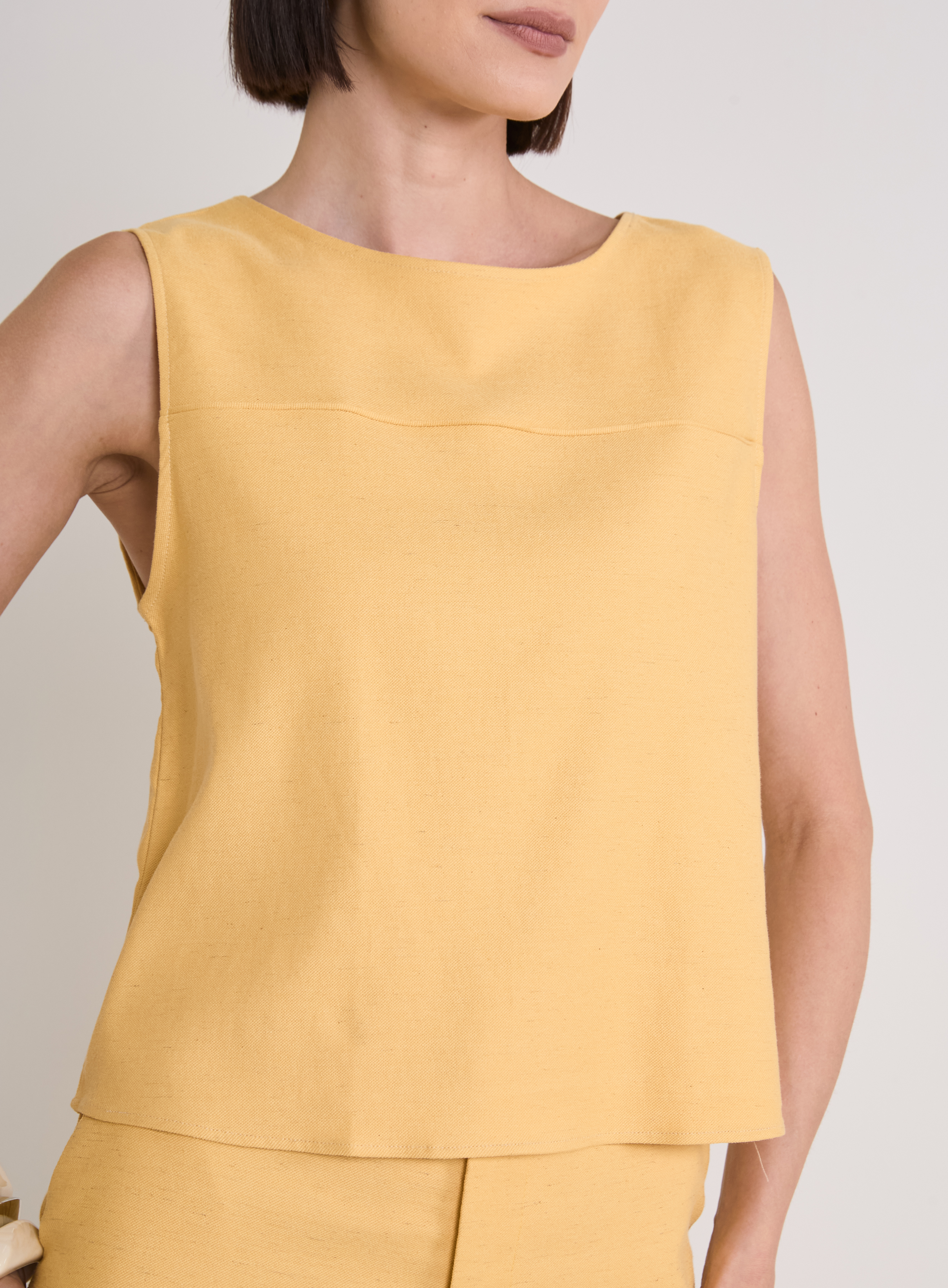 BLUSA LINHO PP AMARELO PRAINHA