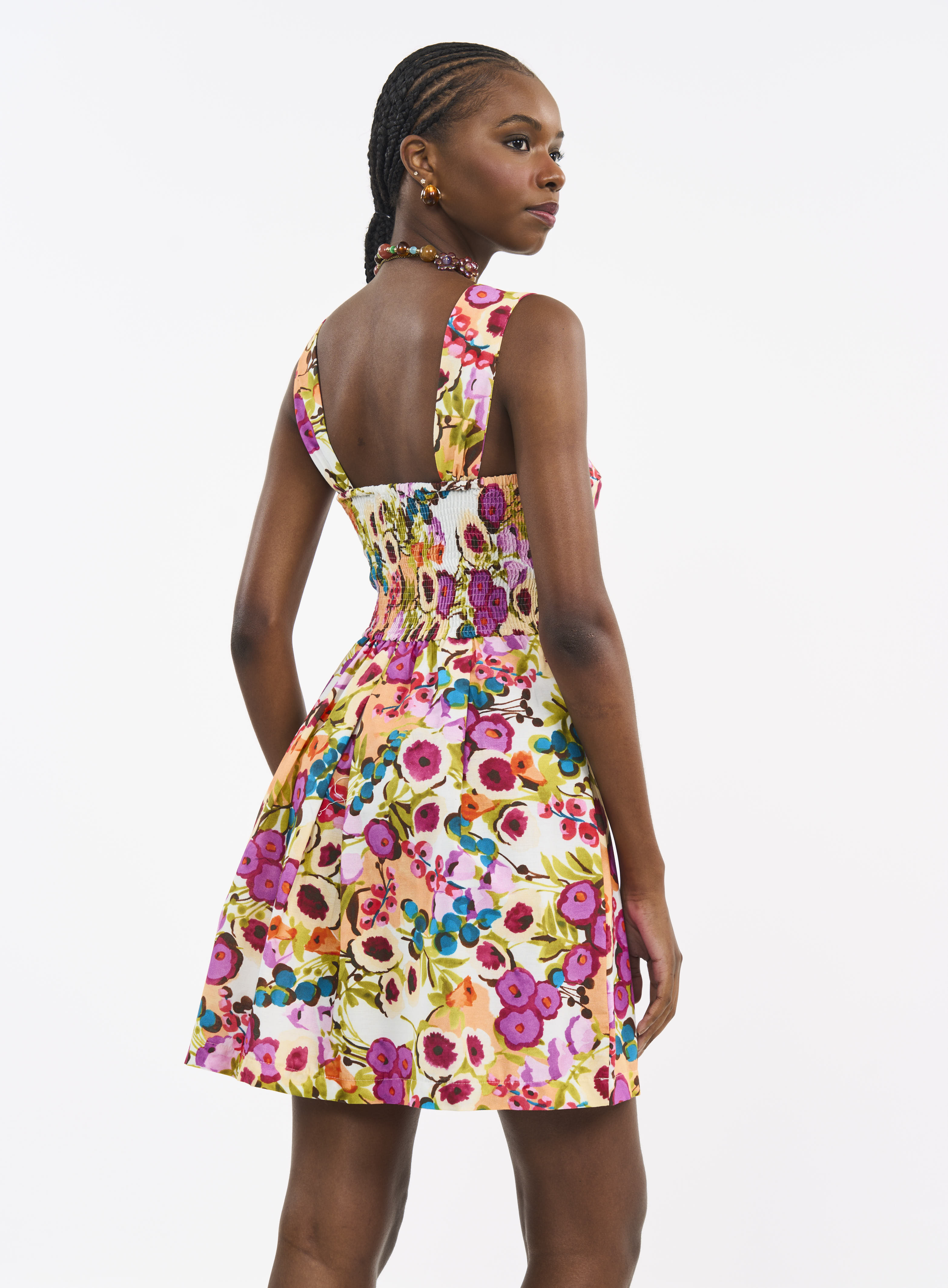 VESTIDO LINHO ESTAMPADO P FLEUR VIVE