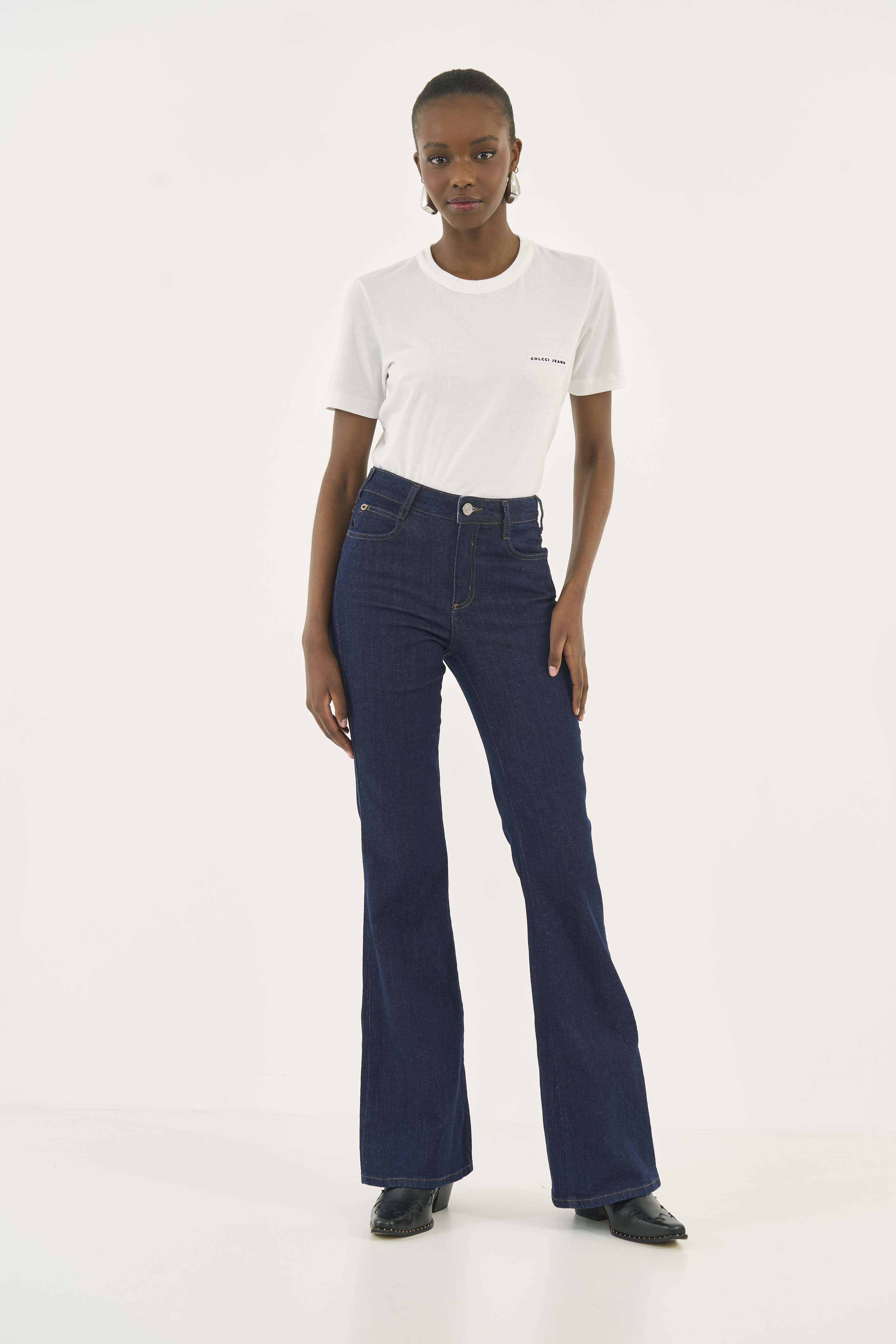 CALÇA JEANS NOVA YORK FLARE 42 INDIGO