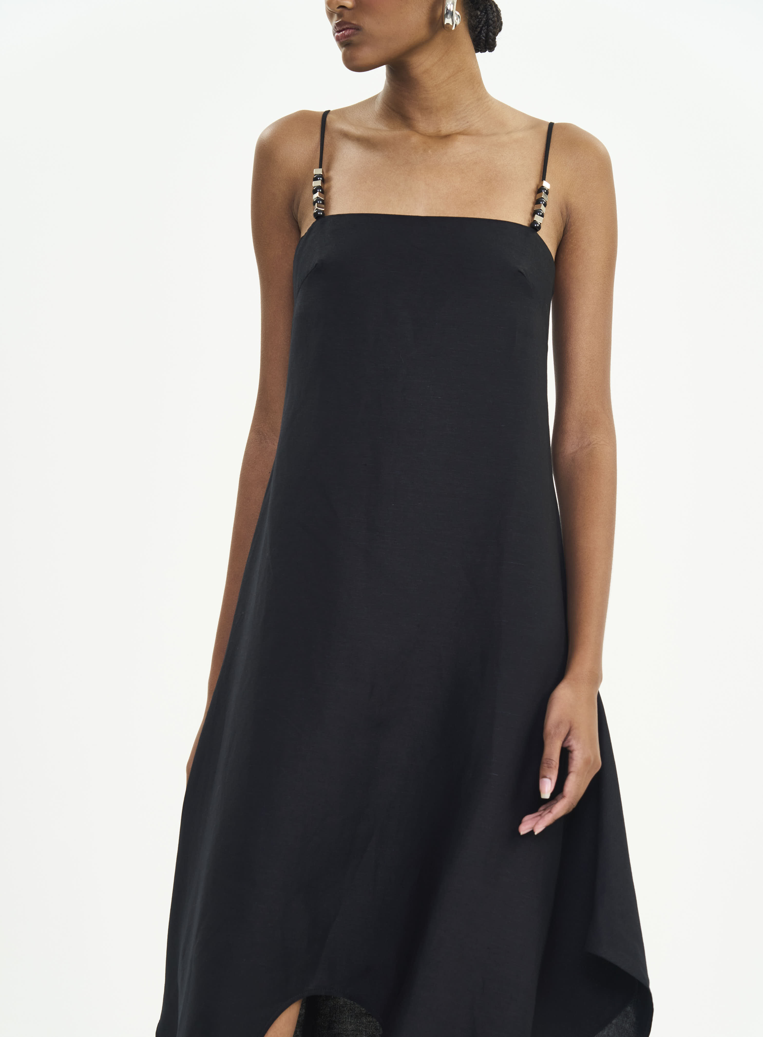 VESTIDO LINHO P PRETO