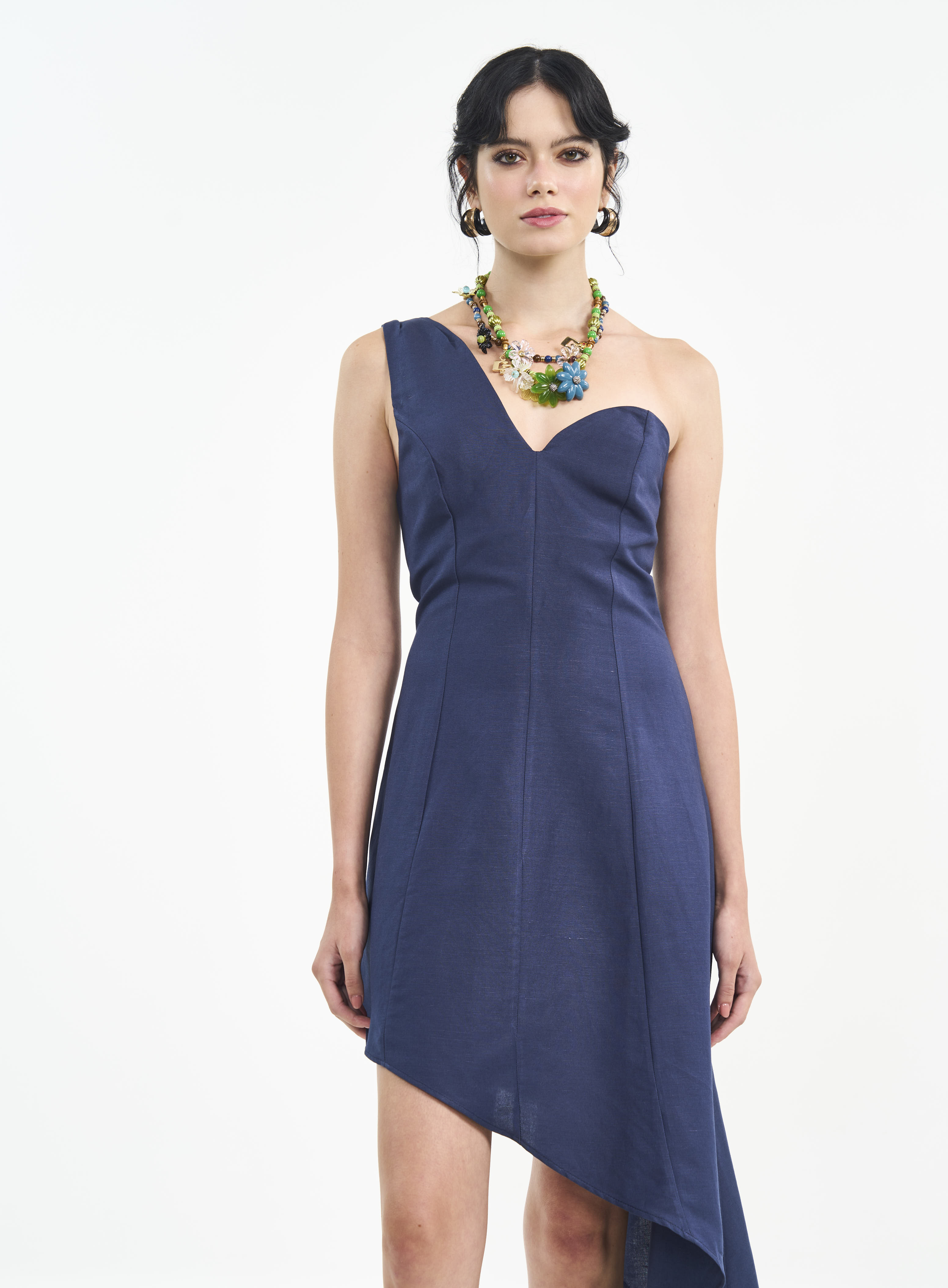 VESTIDO LINHO P AZUL OLYMPIC
