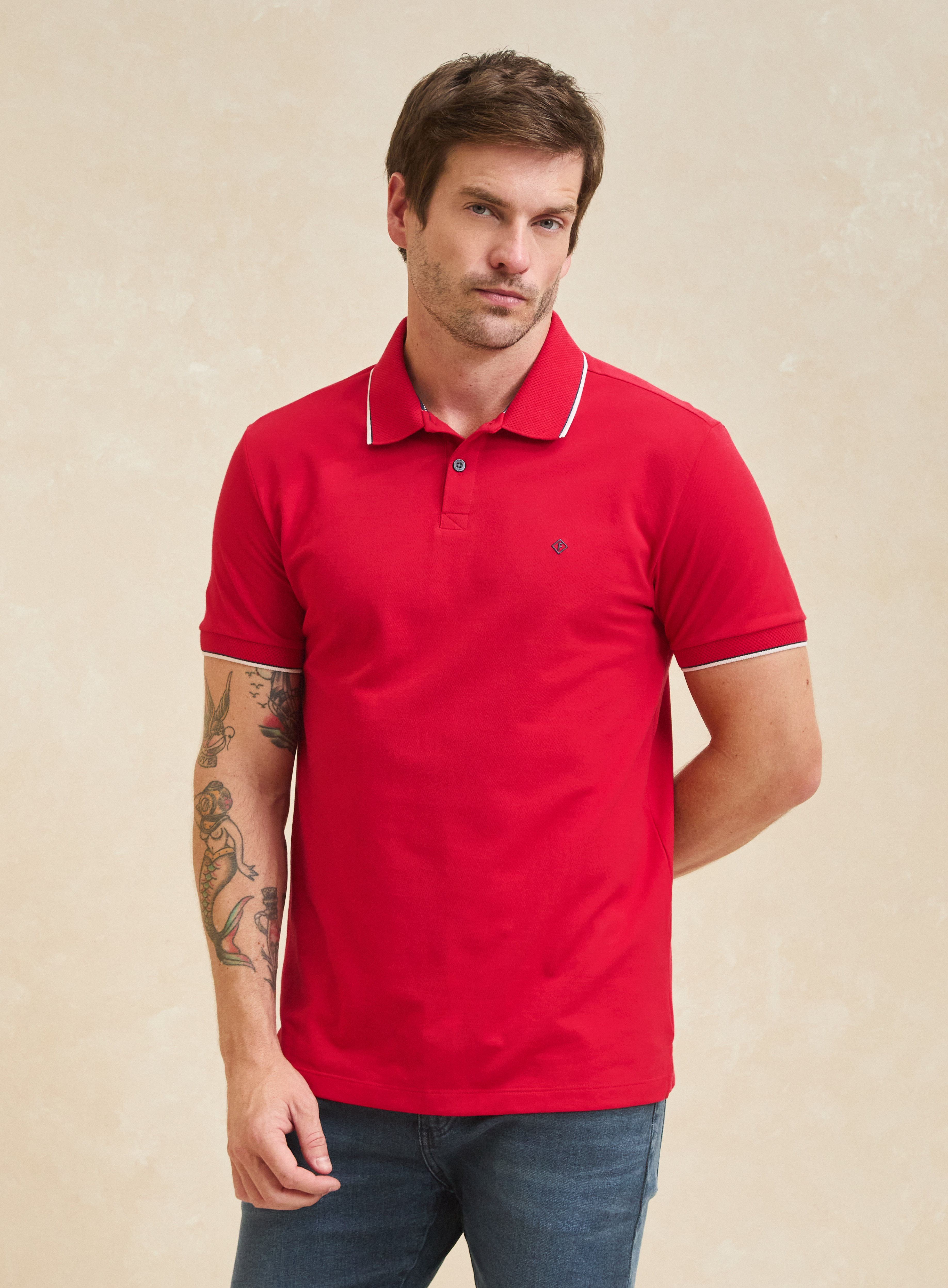 POLO FORUM GG VERMELHO SPARKLY
