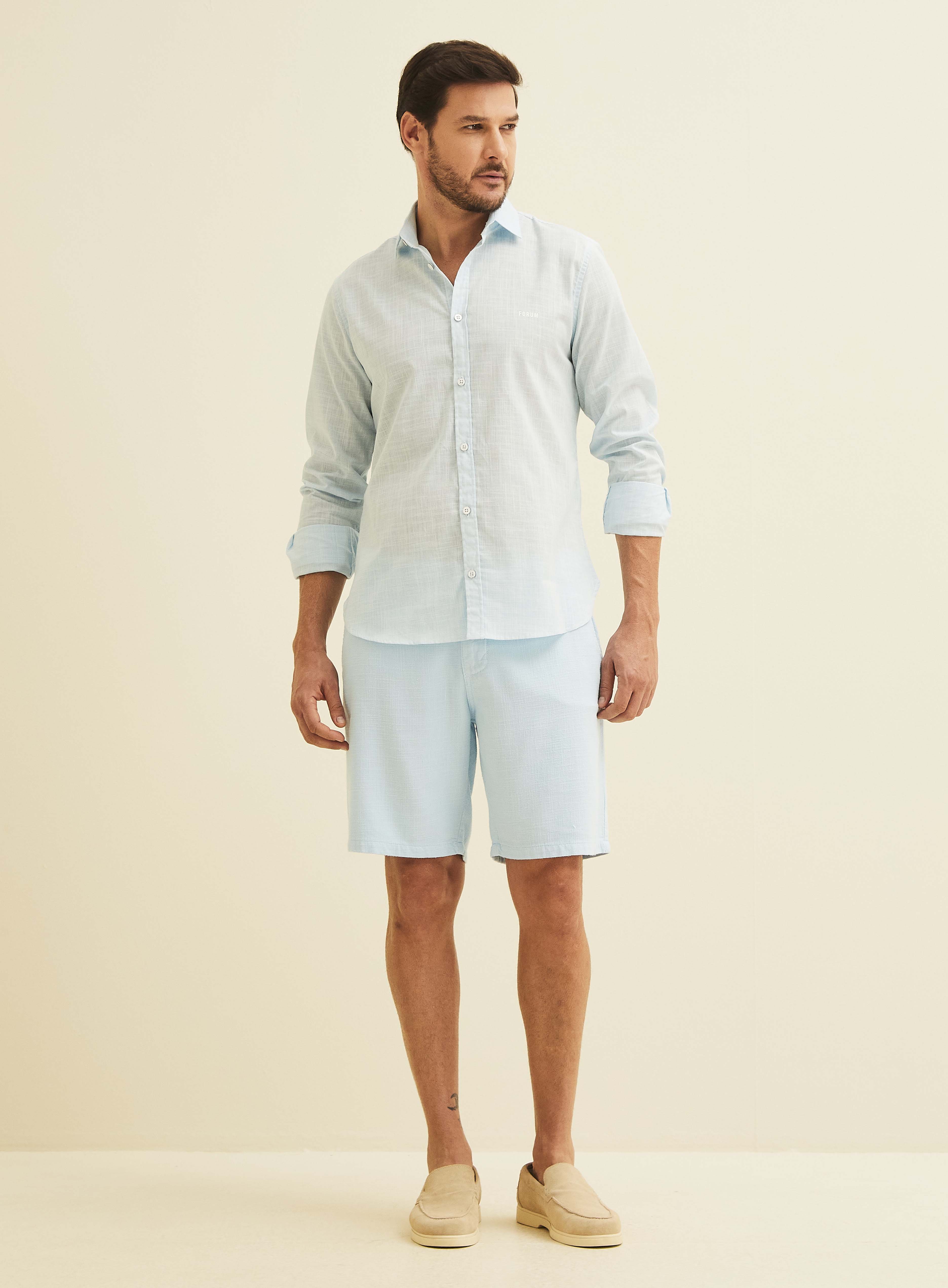 CAMISA ST BARTHS M AZUL/OFF
