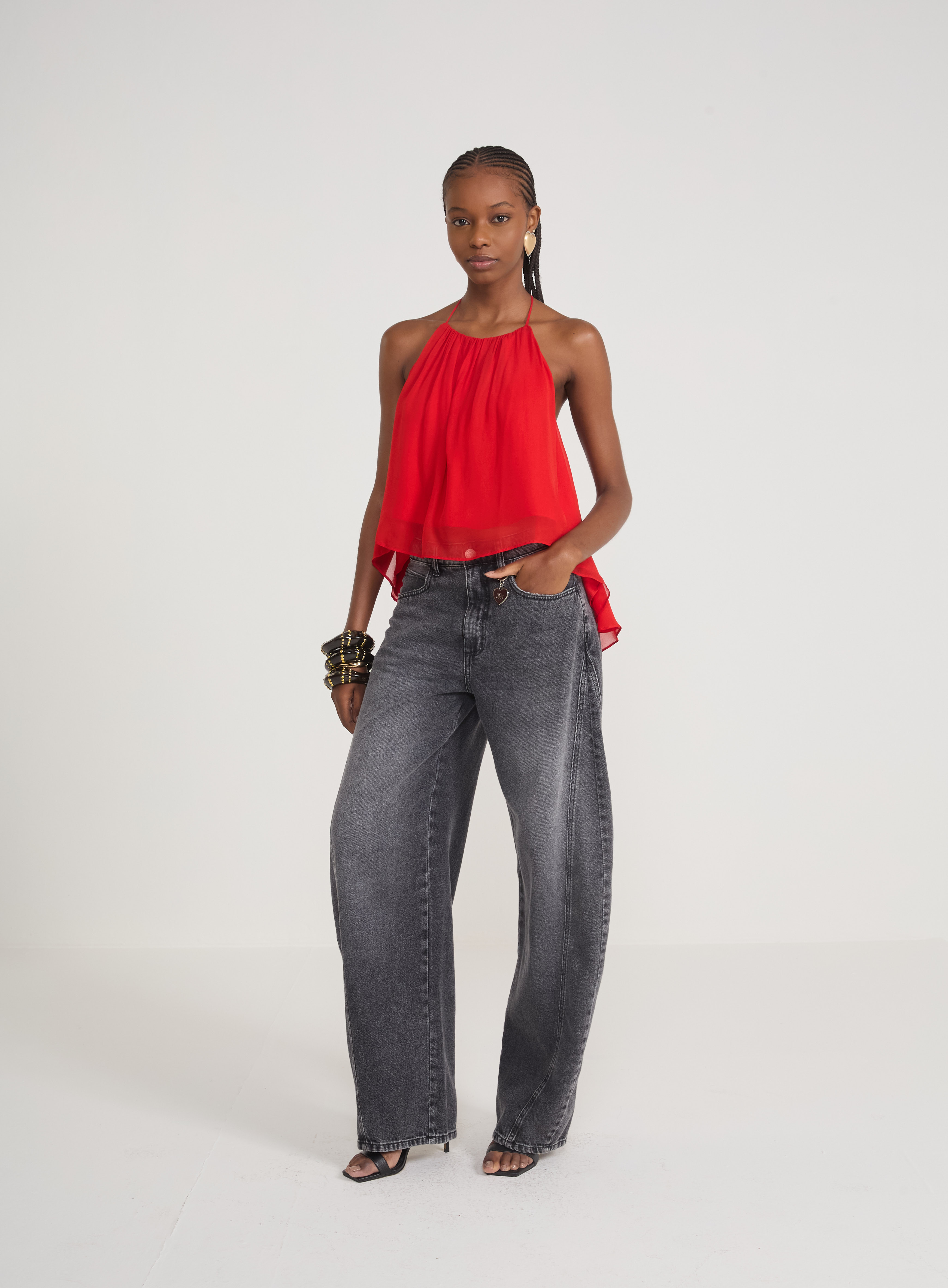 BLUSA COLCCI PP VERMELHO SPARKLY