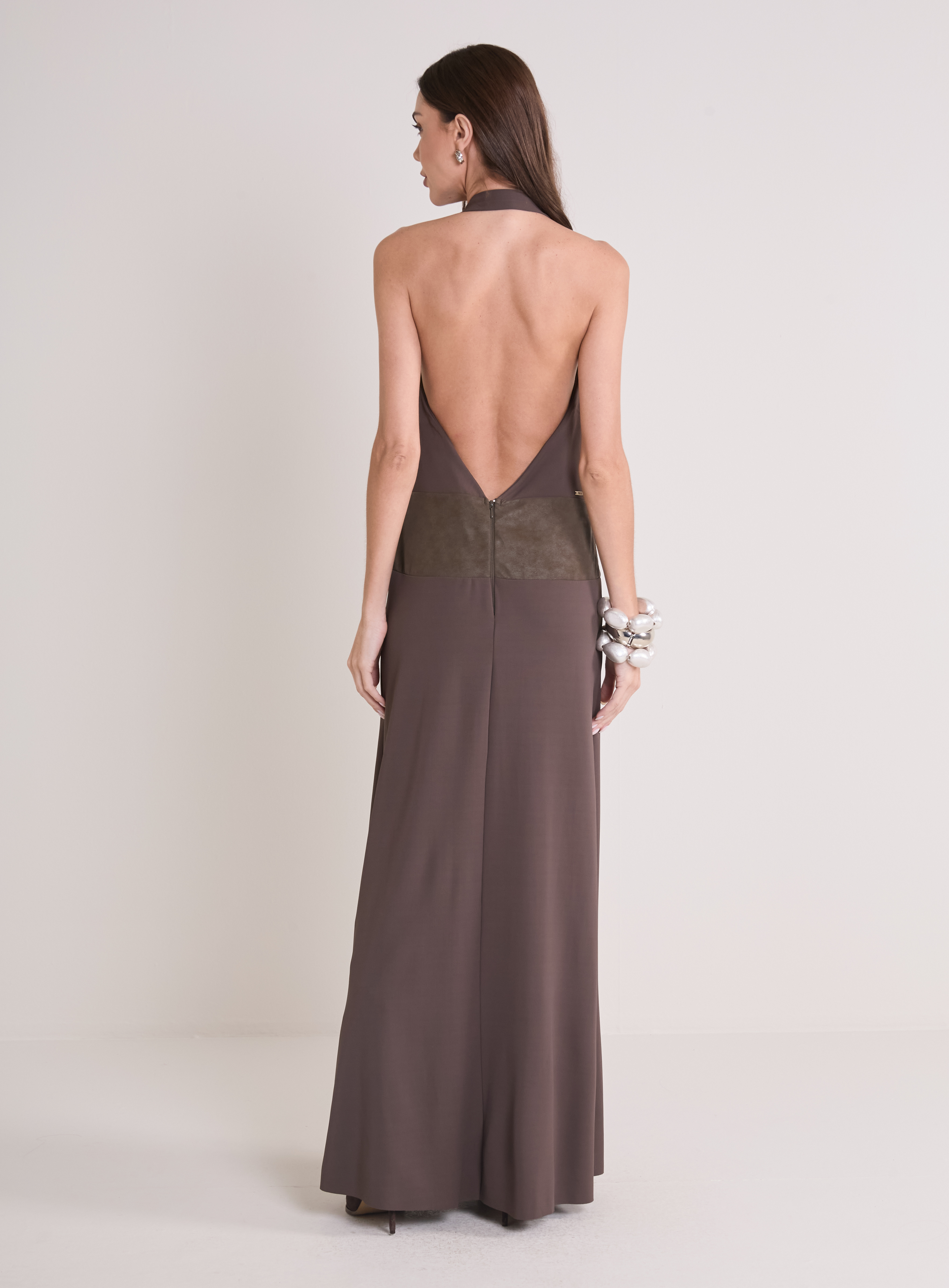 VESTIDO FORUM M MARROM/MARROM