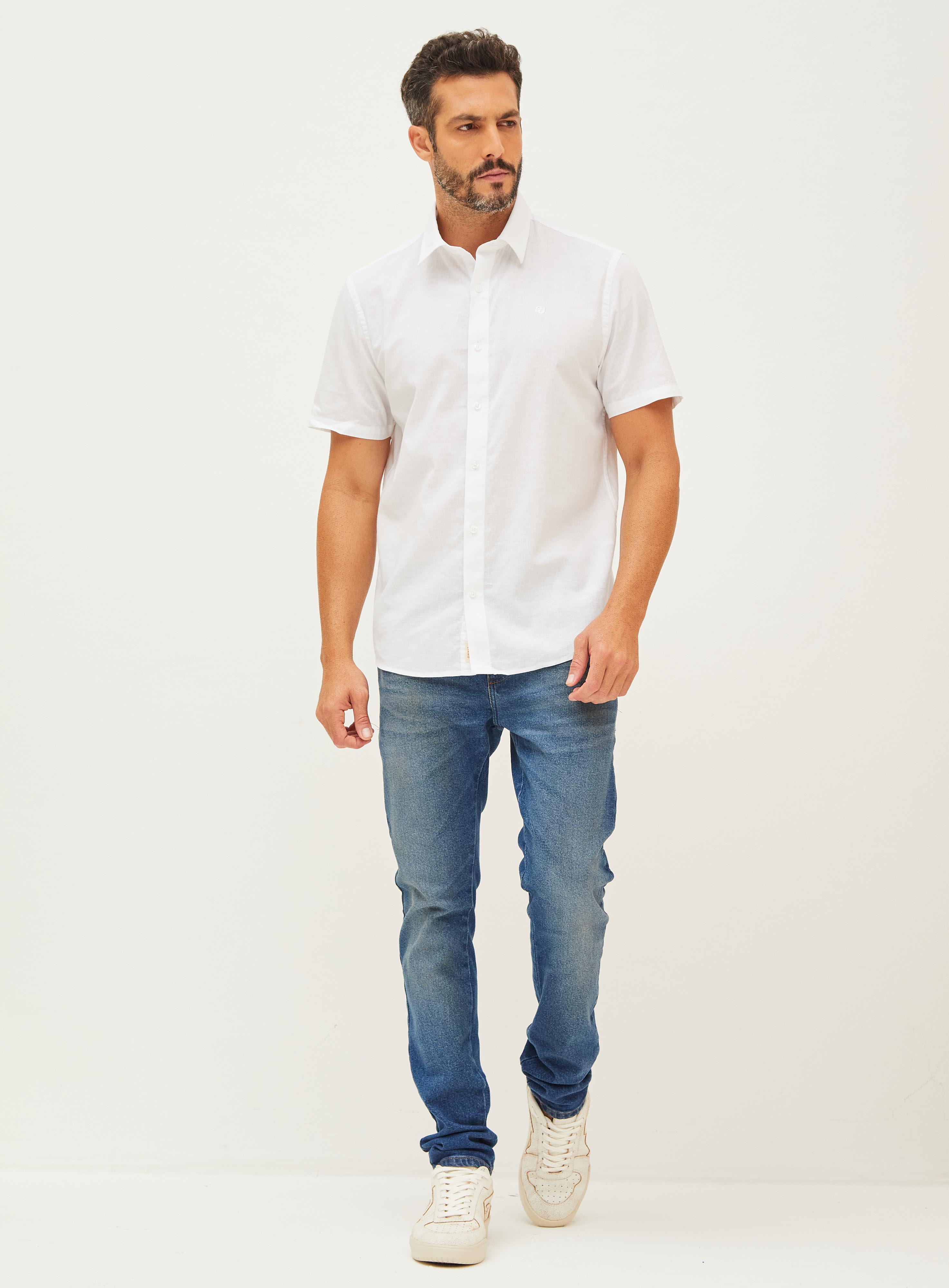 CAMISA LINHO RELAX G AZUL SKEY