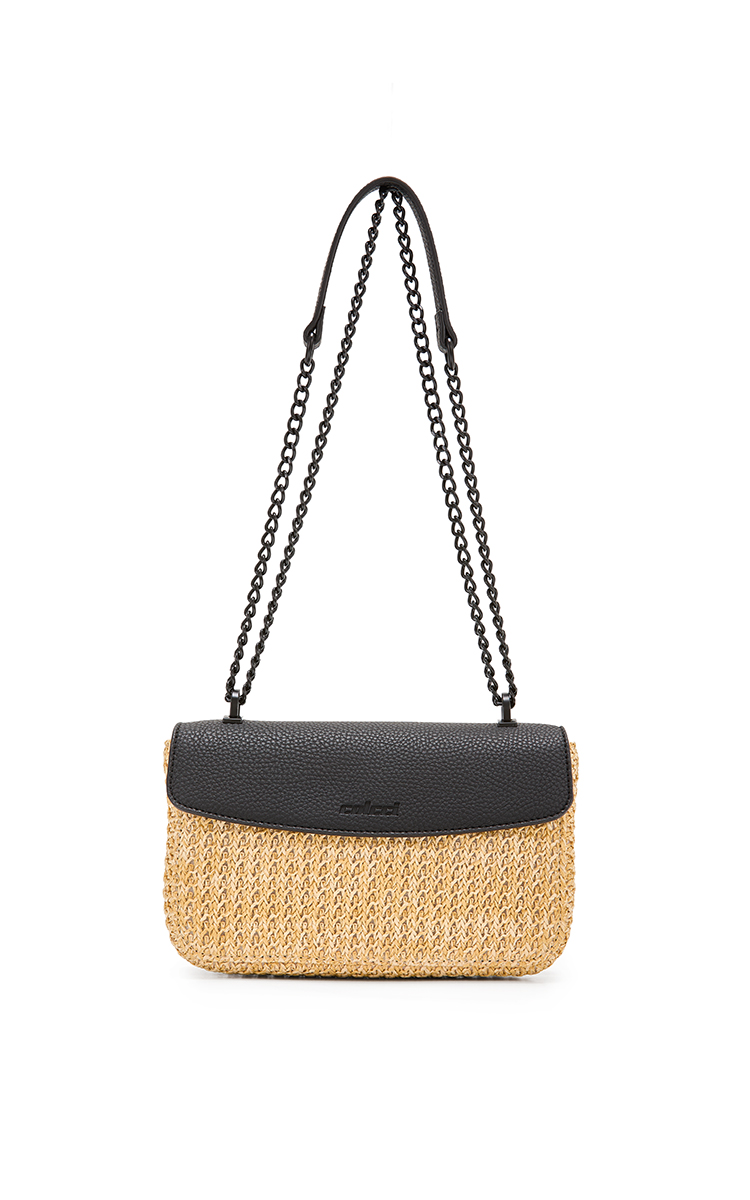 BOLSA COLCCI FEM SHOULDER PALHA U NATURAL