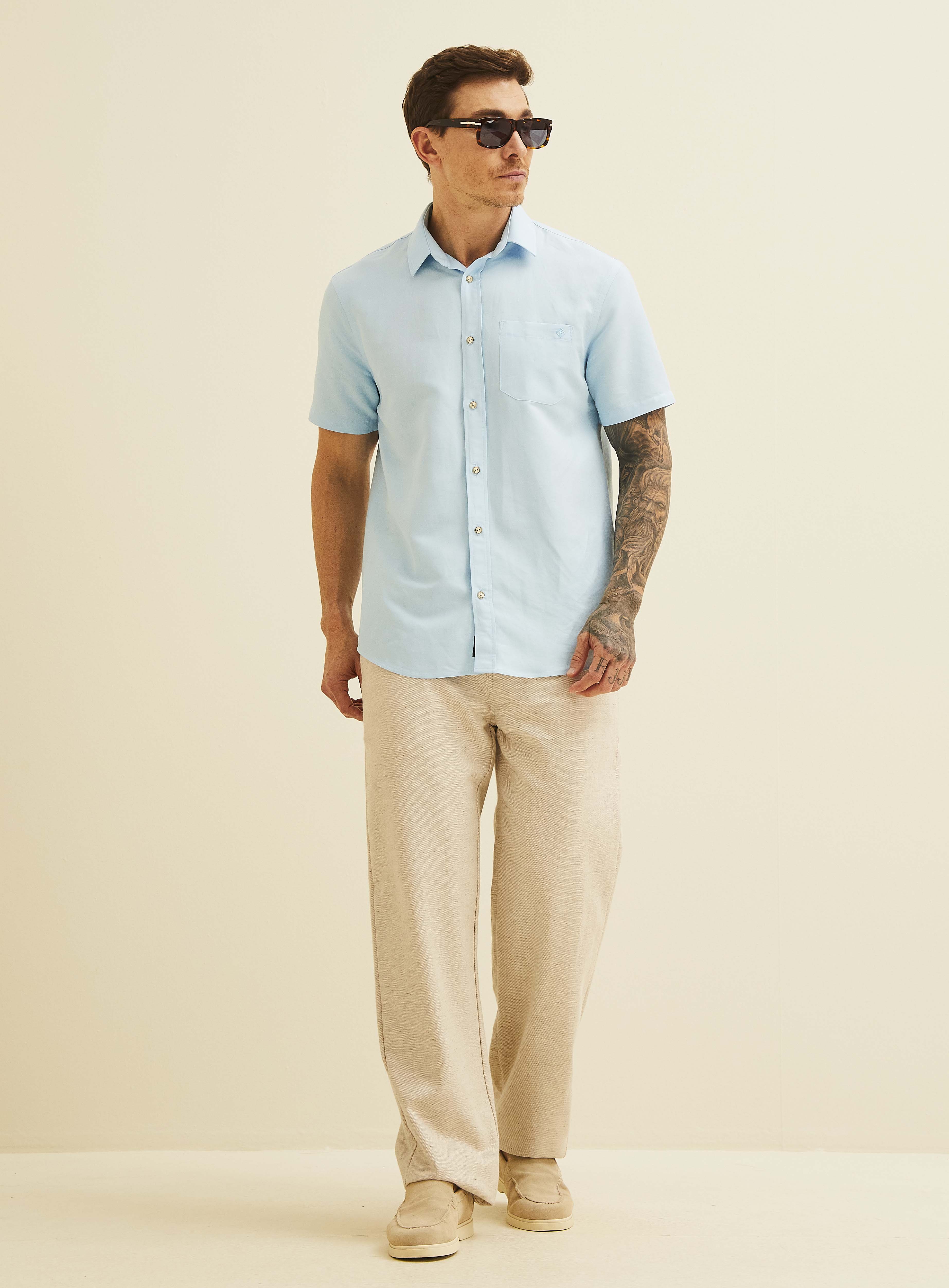 CAMISA LINHO RELAX M AMARELO CORNISH