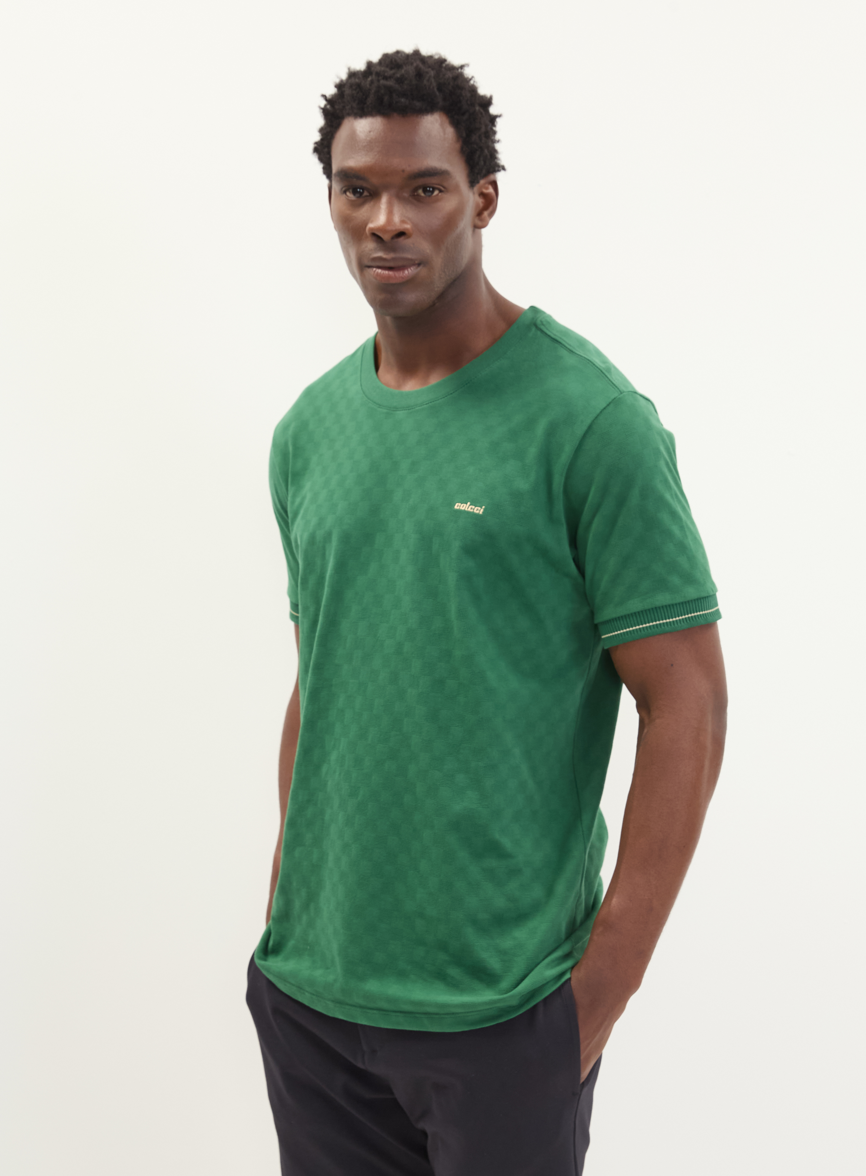 CAMISETA JACQUARD M PRETO