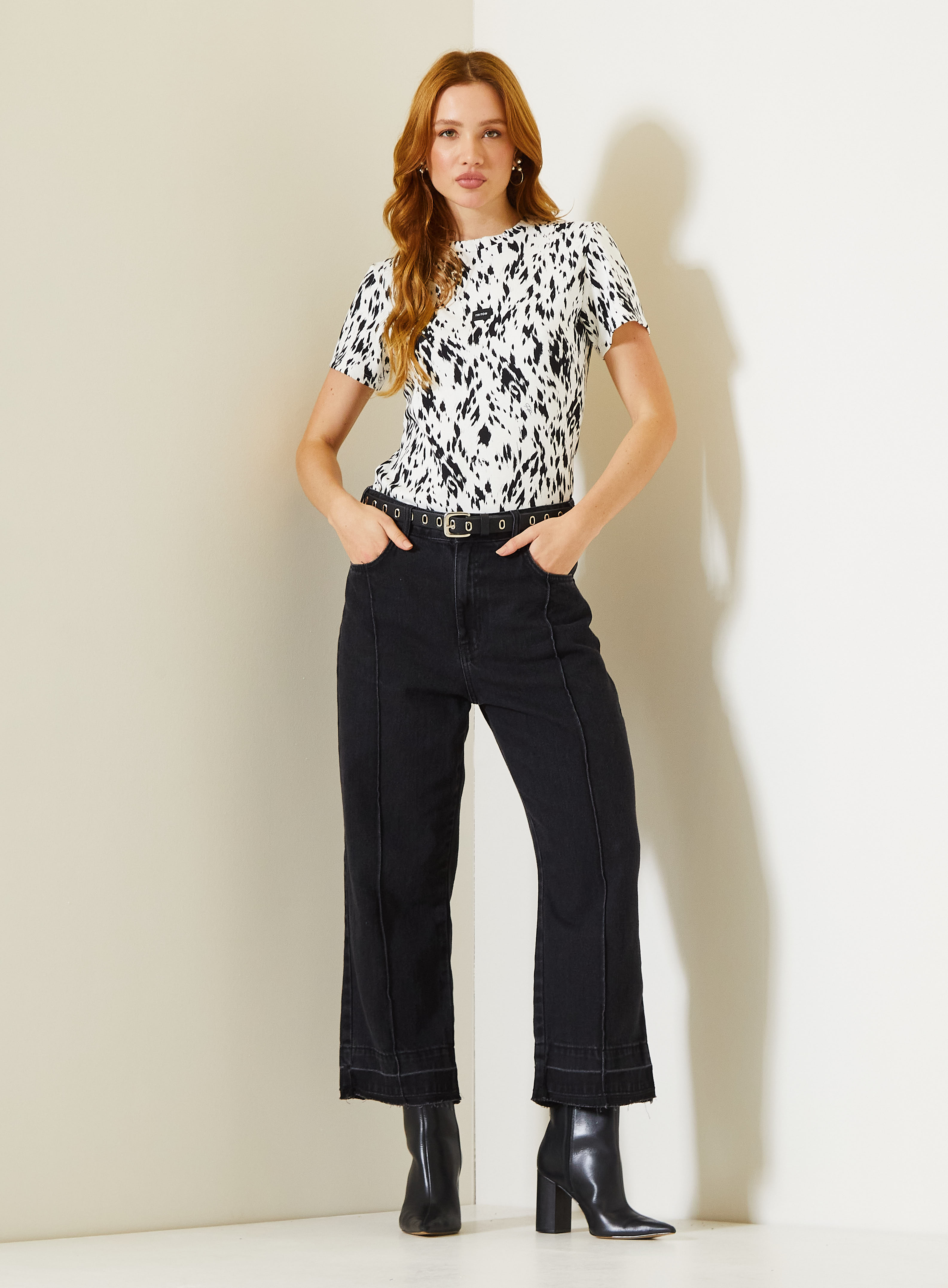 CALÇA JEANS CAROL 40 IND.PRETO