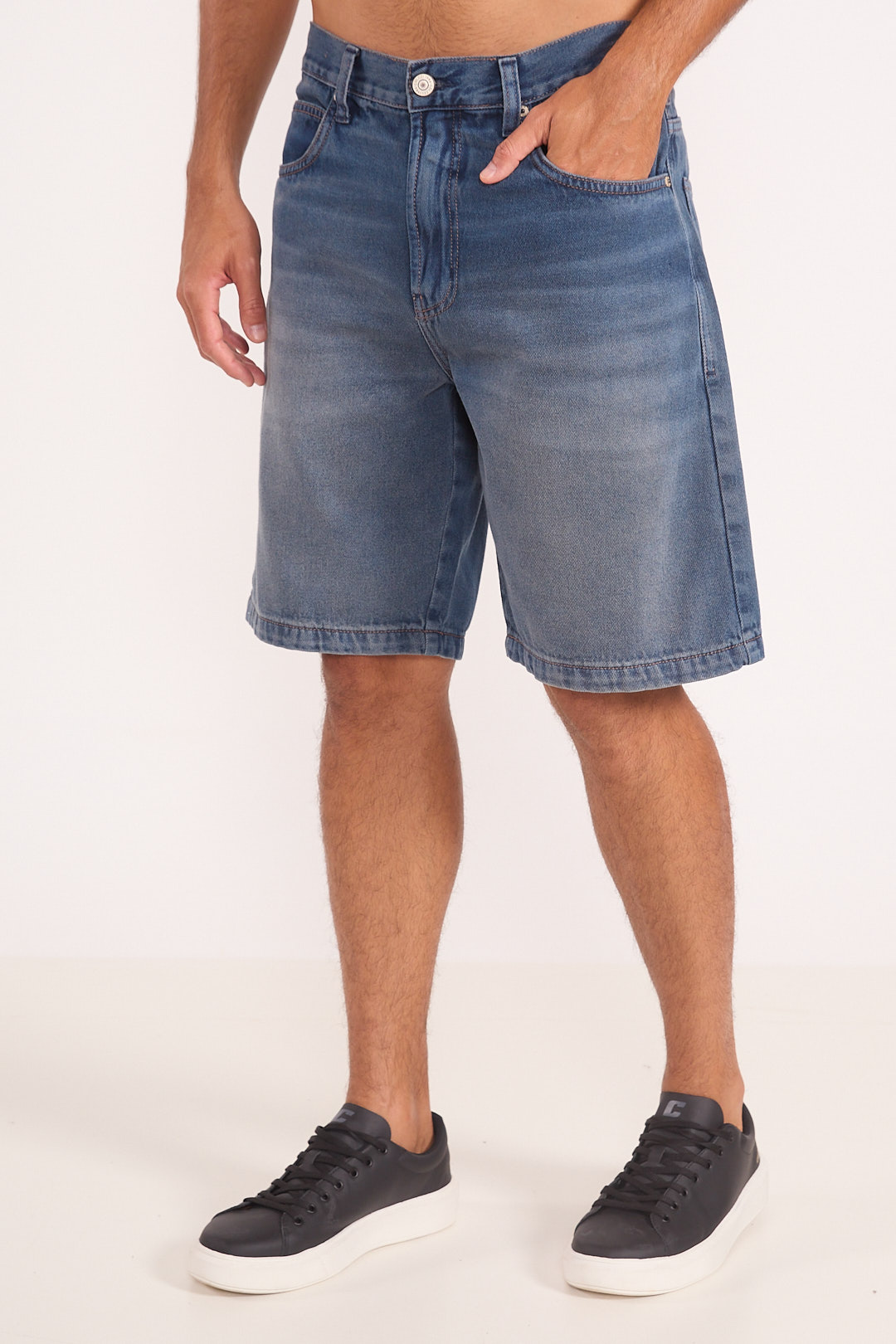 BERMUDA JEANS WORKER 42 INDIGO