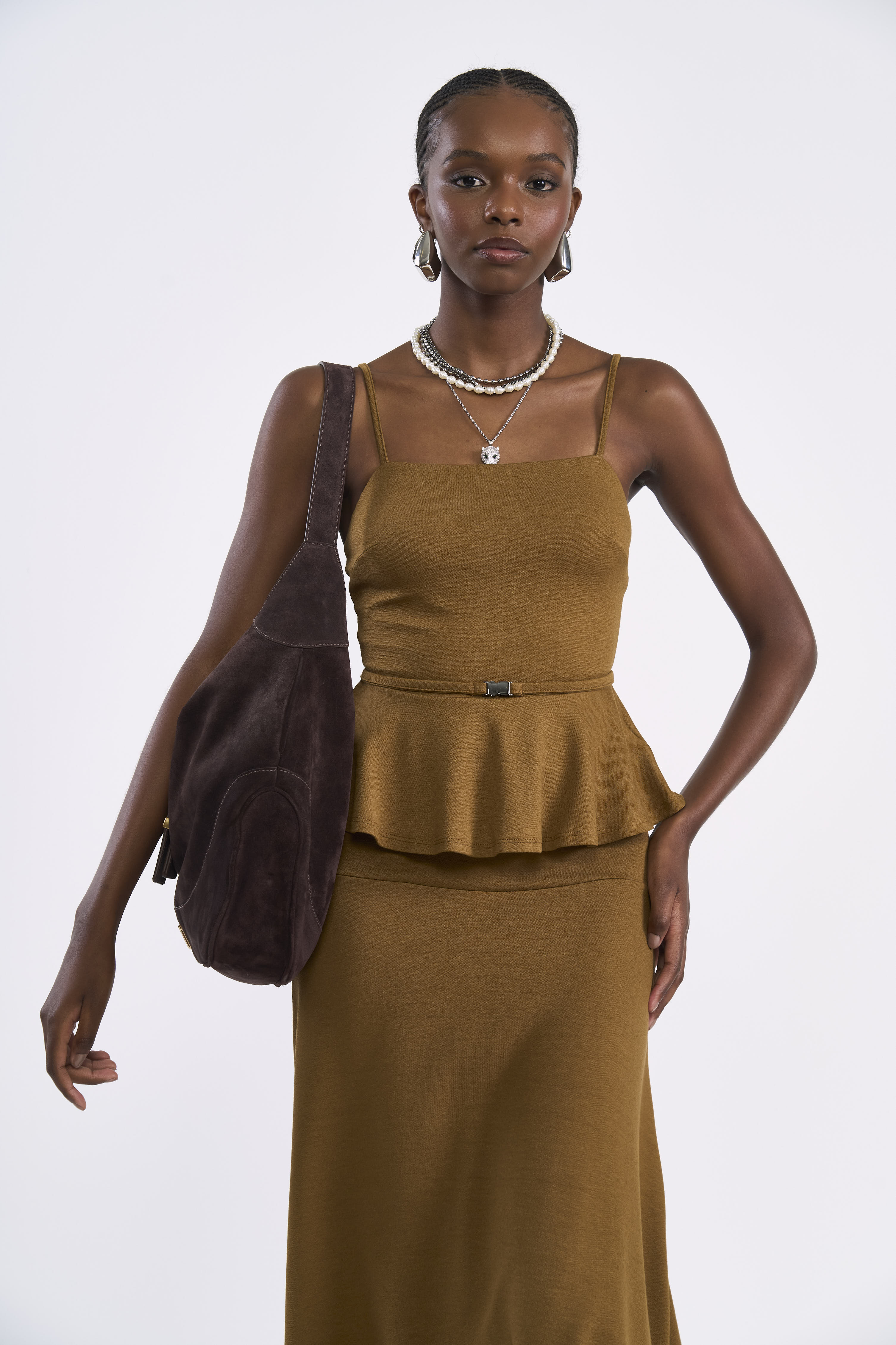 BLUSA COLCCI G MARROM CUMARU