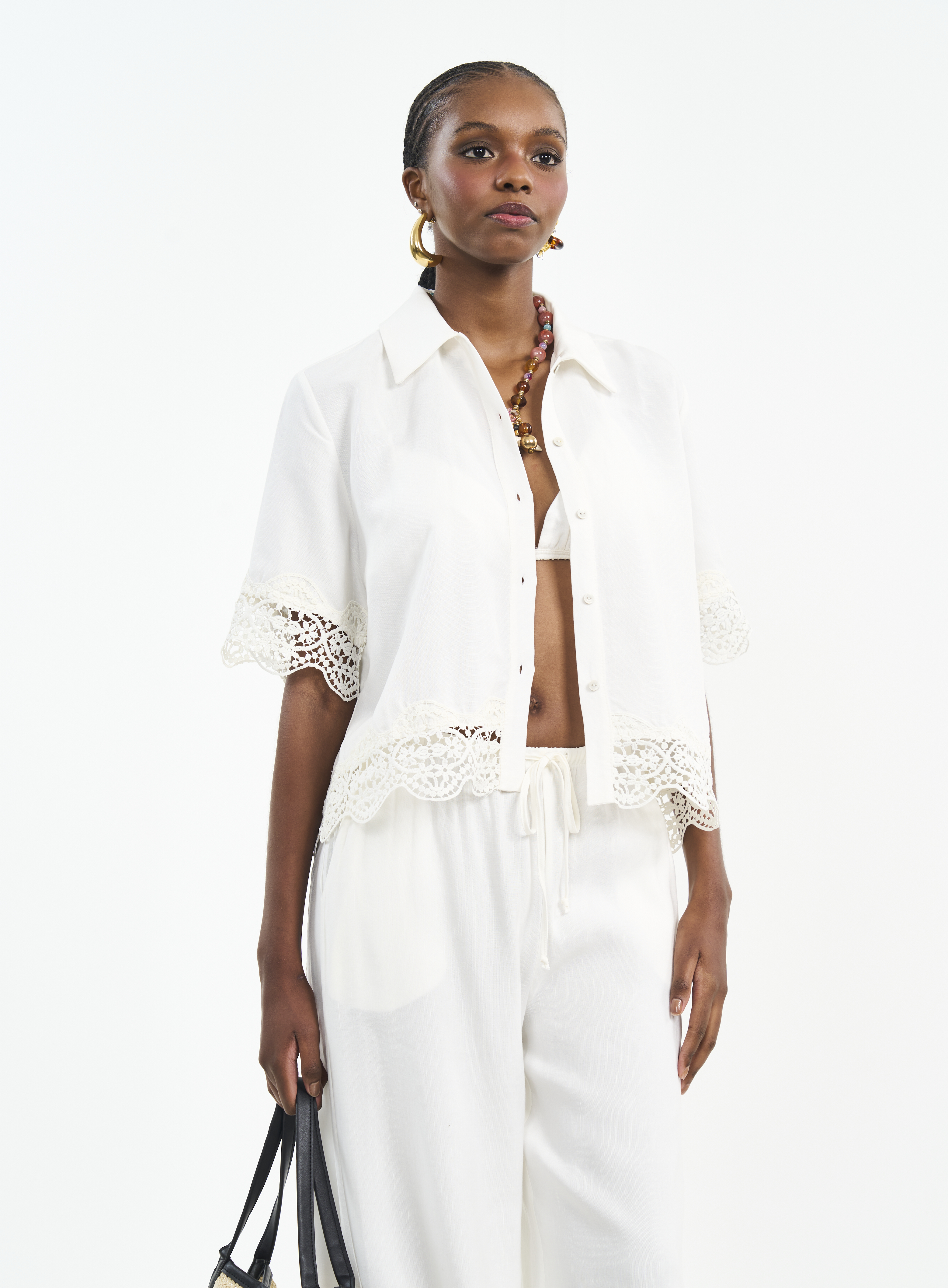 CAMISA DETALHE RENDA M OFF SHELL