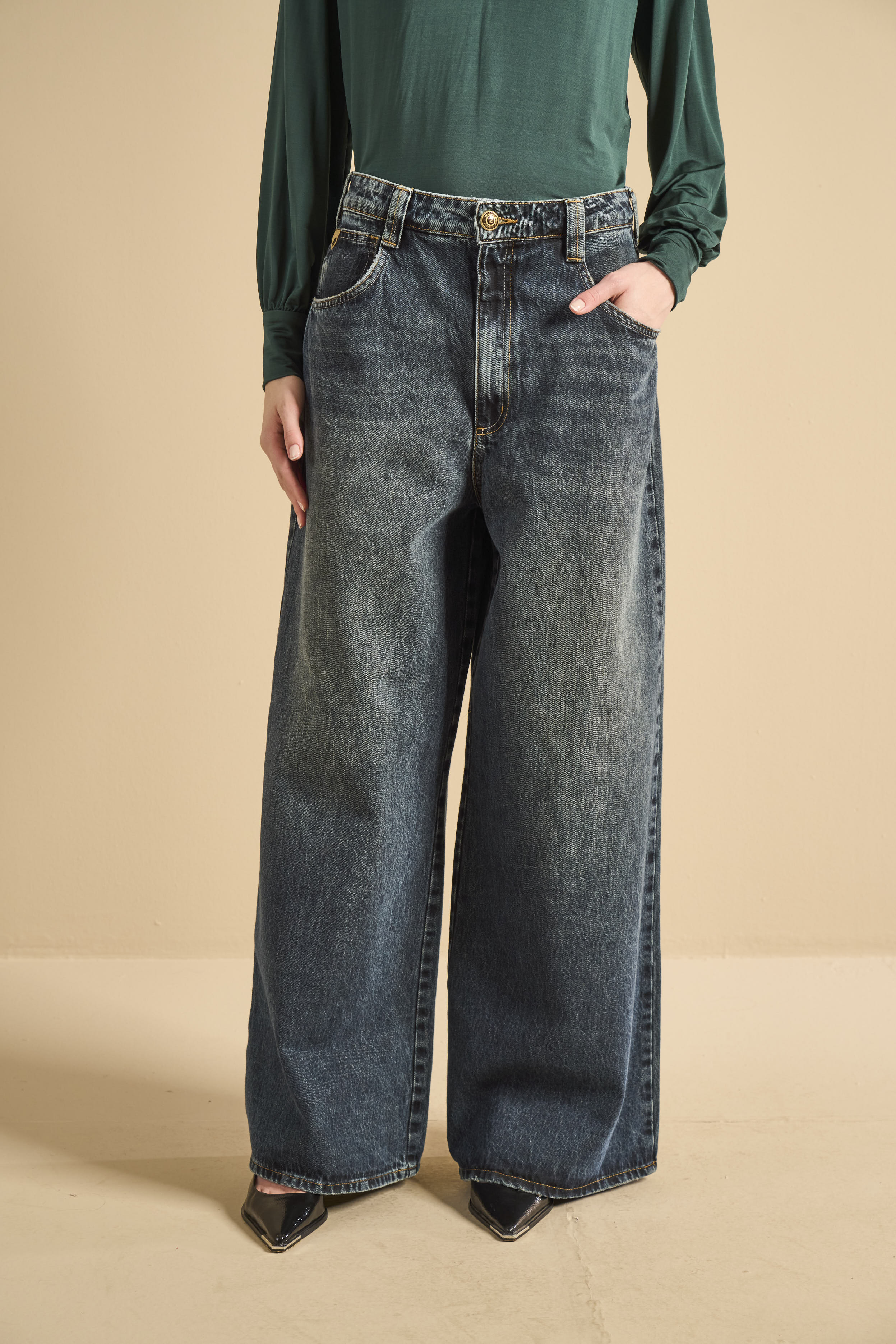CALÇA JEANS BAGGY 40 INDIGO