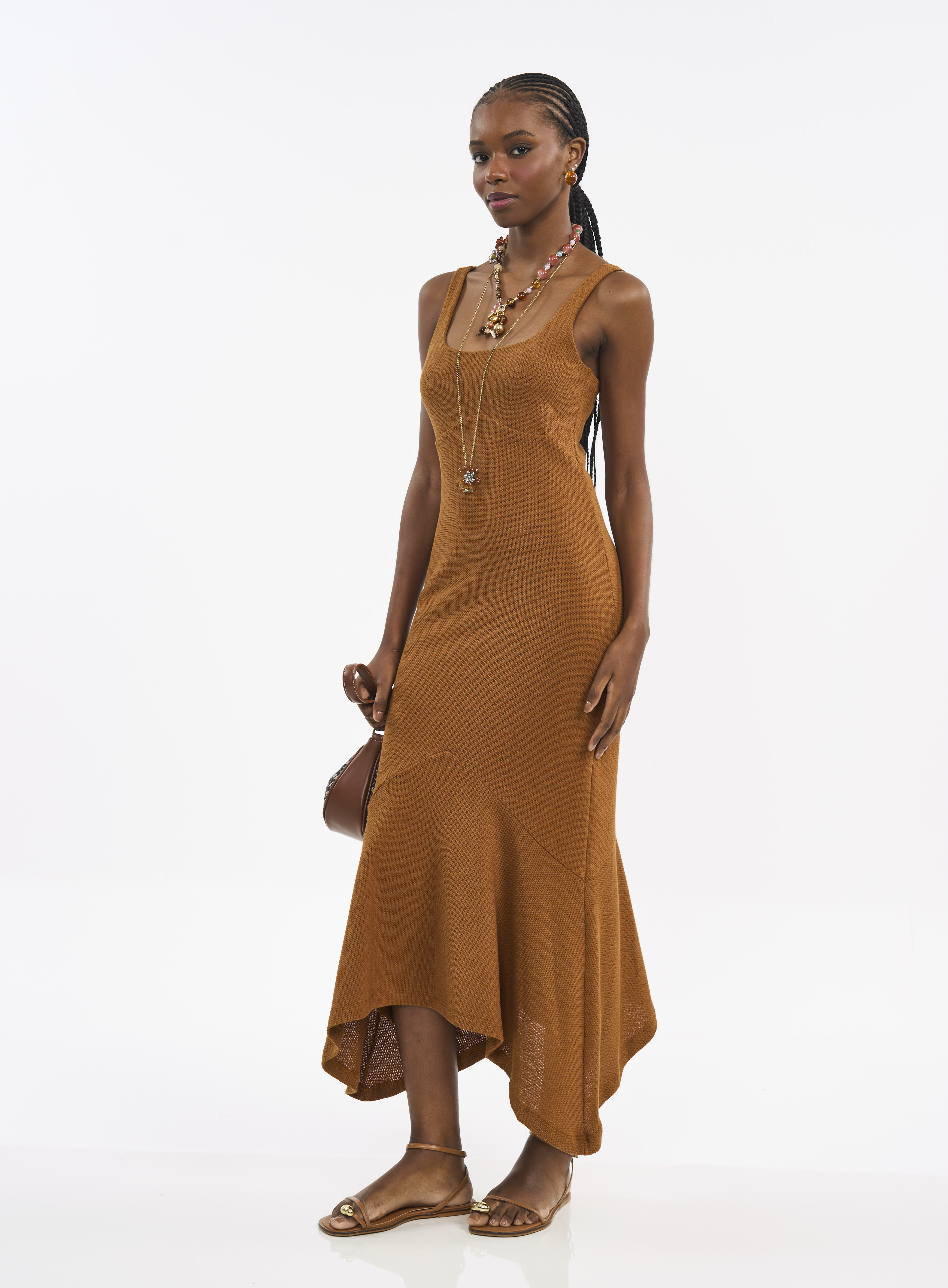VESTIDO COLCCI G MARROM DROME