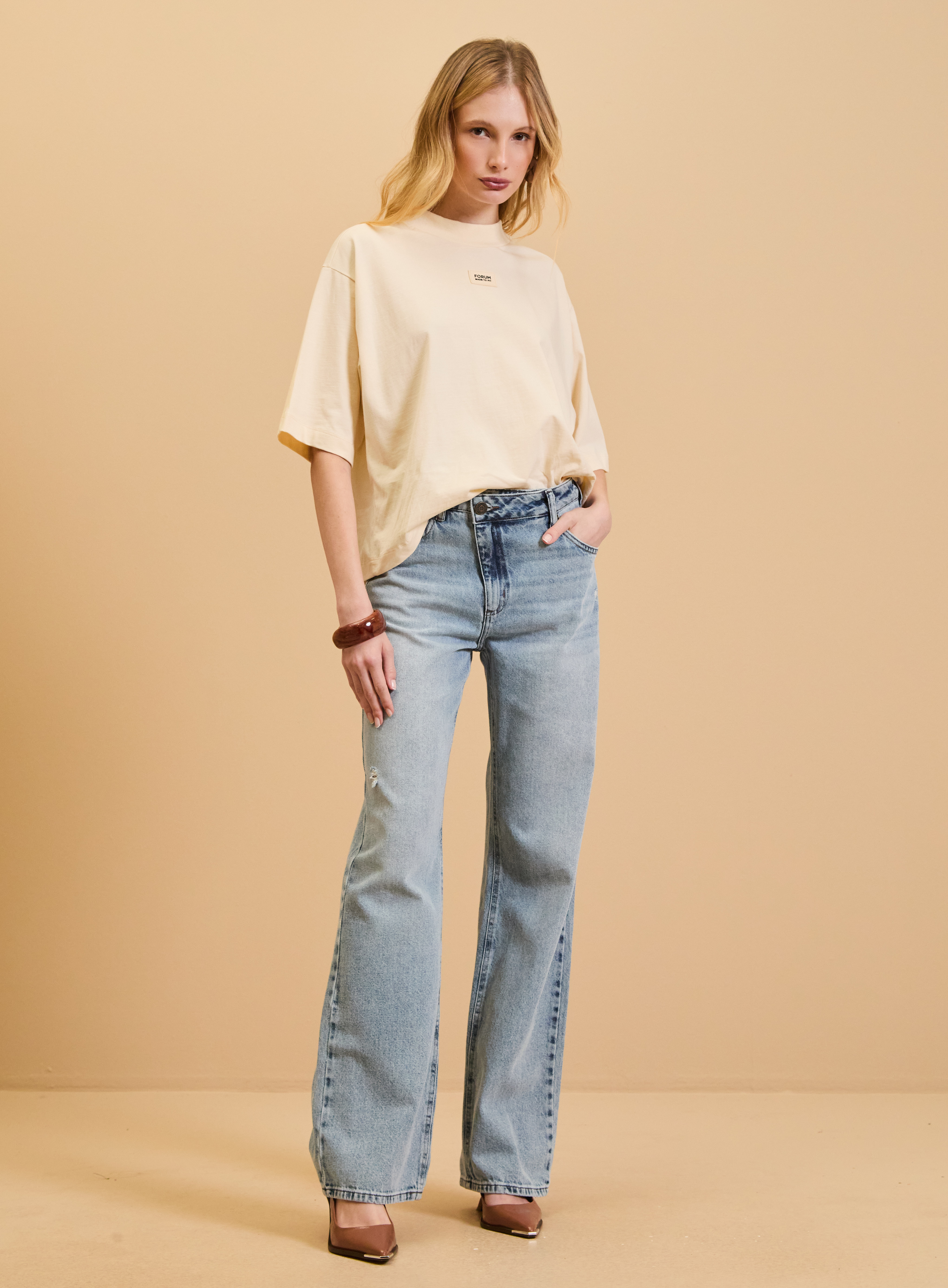 CALÇA JEANS RAQUEL WIDE LEG 36 INDIGO