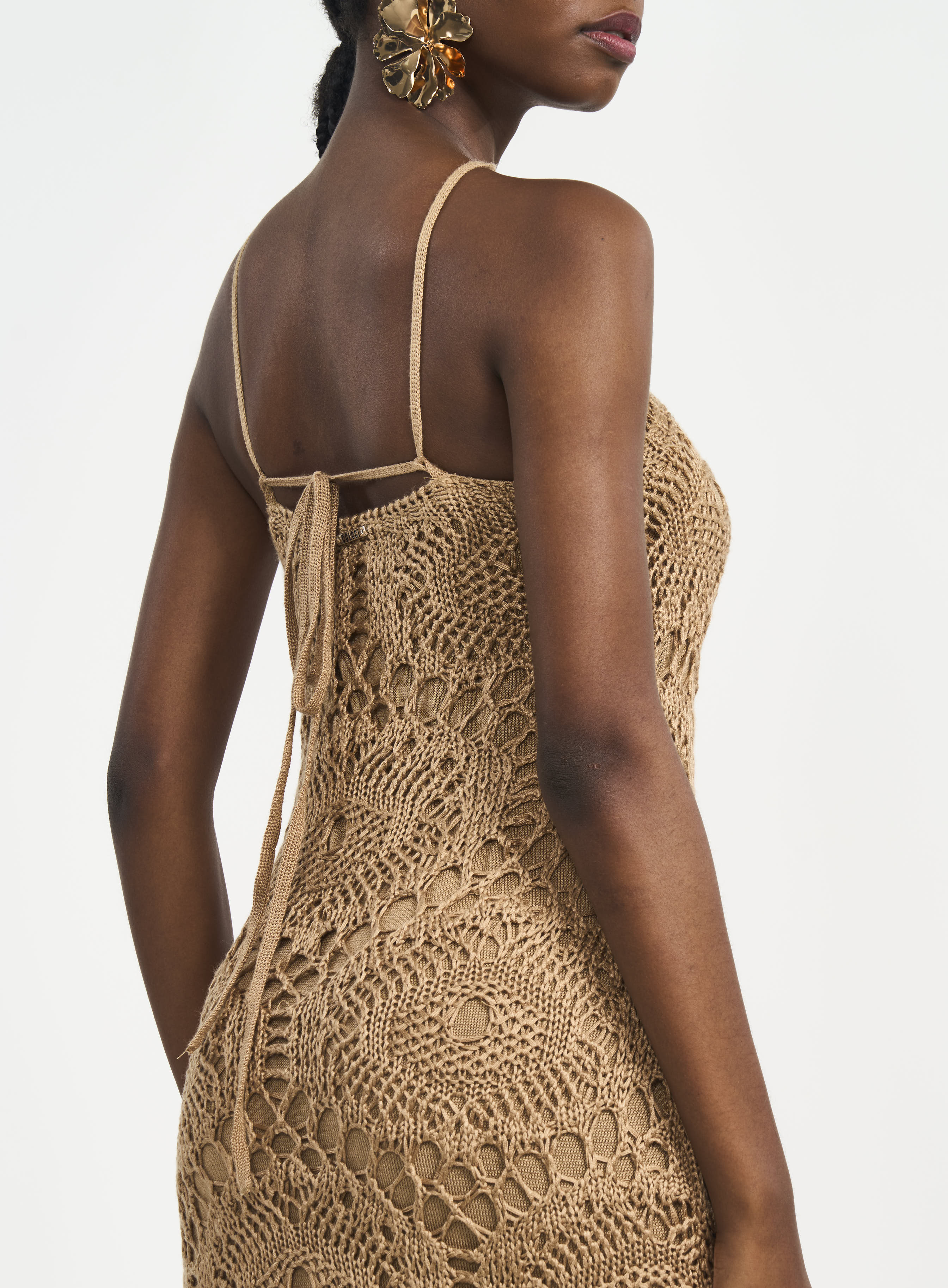 VESTIDO TRICÔ P BEGE SOYBEAN