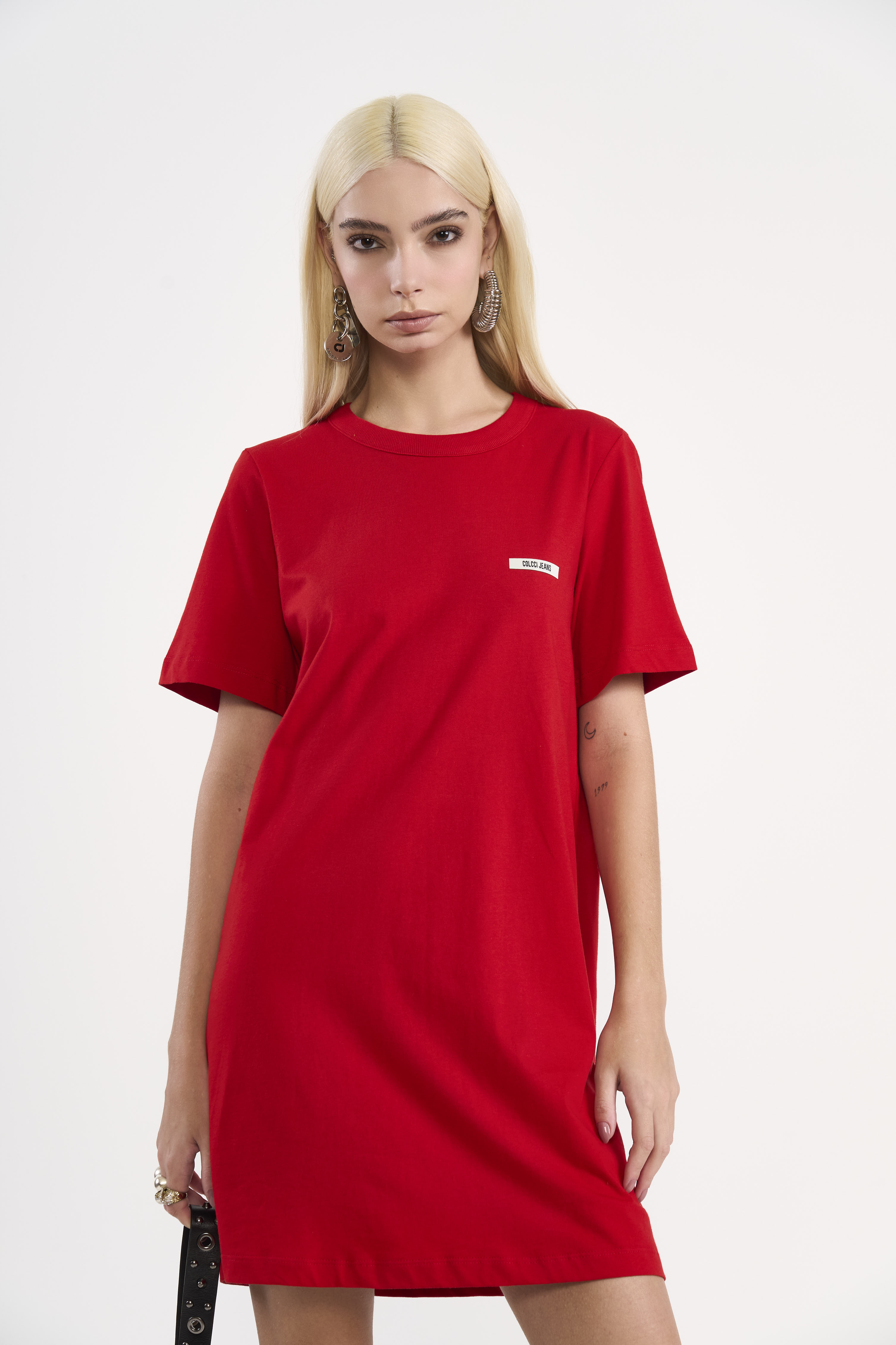 VESTIDO COLCCI JEANS G VERMELHO SPARKLY