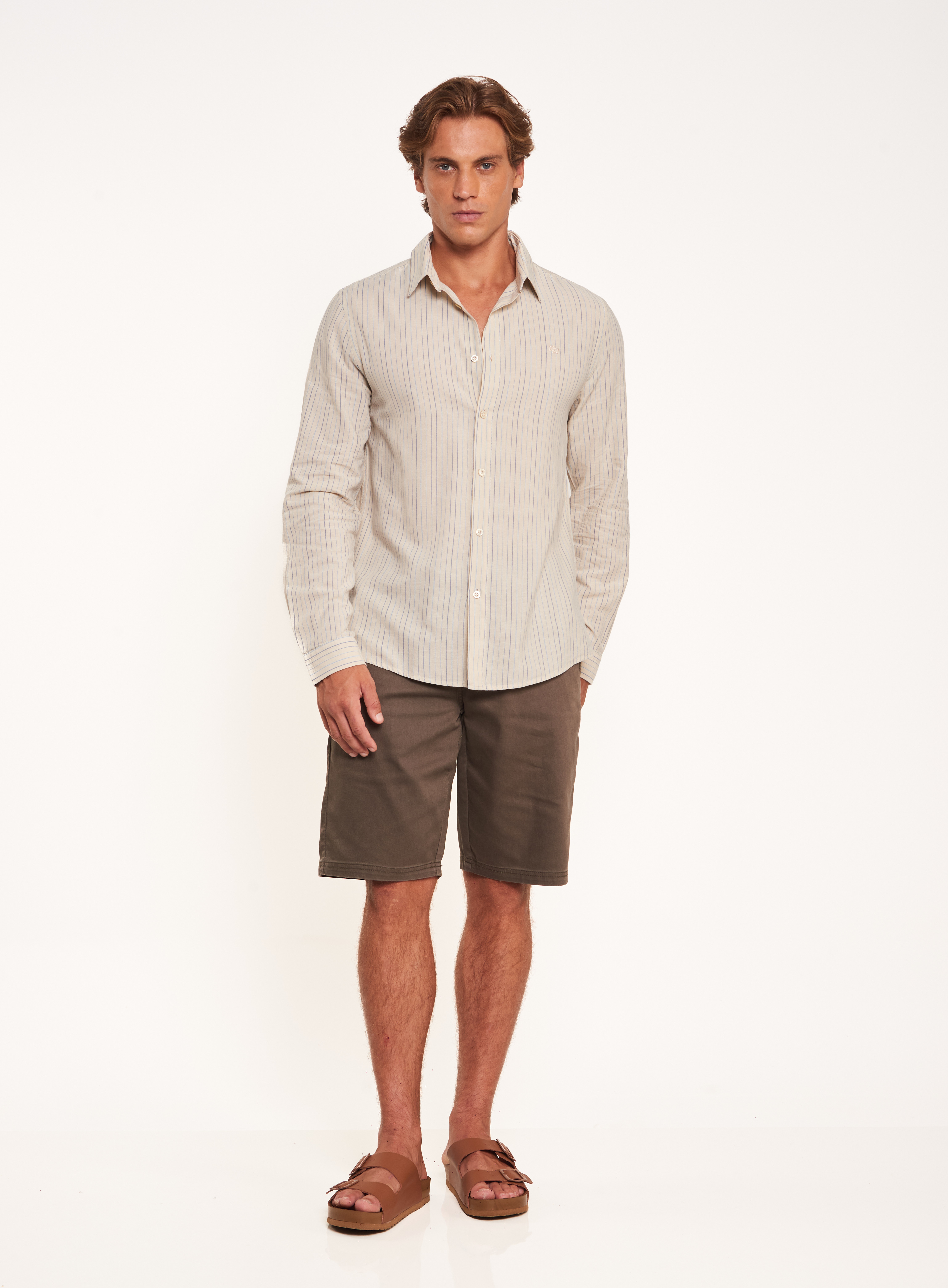 CAMISA LINHO LISTRADA RELAX GG LISTRADO