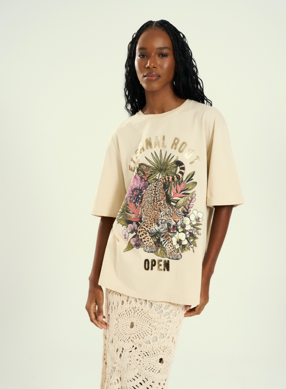 CAMISETA ESTAMPADA G BEGE SESAME