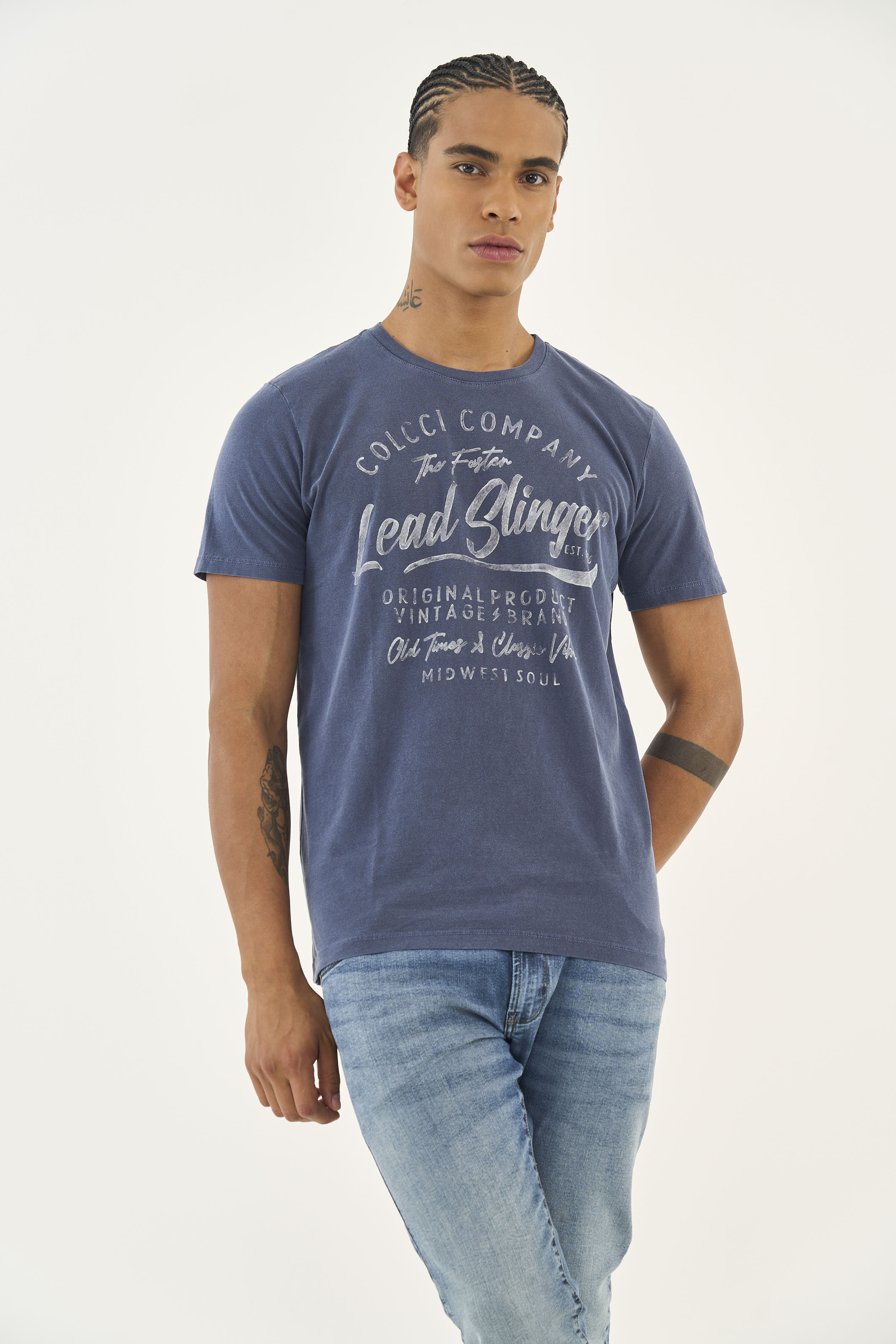 CAMISETA COLCCI G AZUL LIFE
