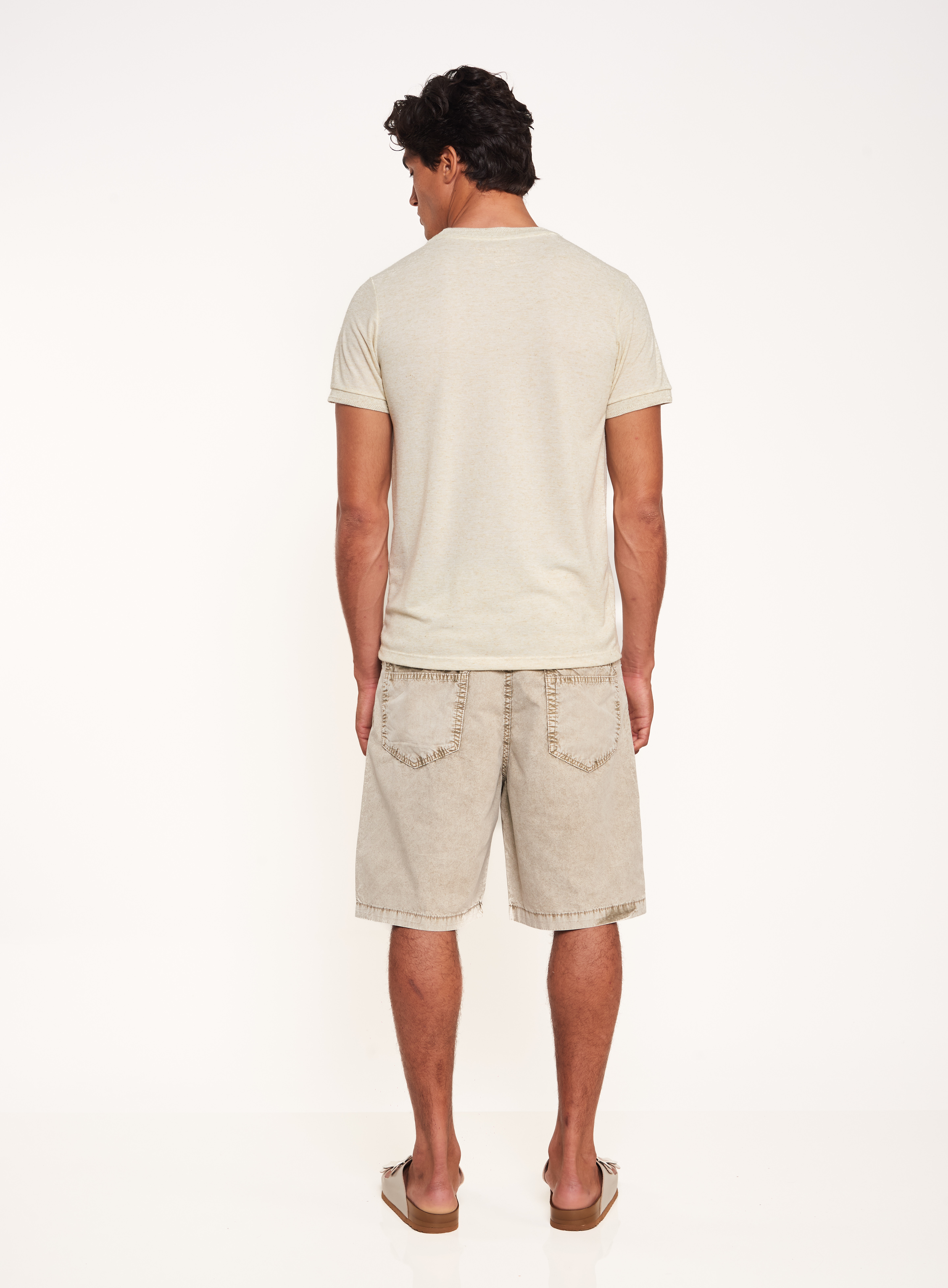 CAMISETA LINHO G BEGE ARUNA