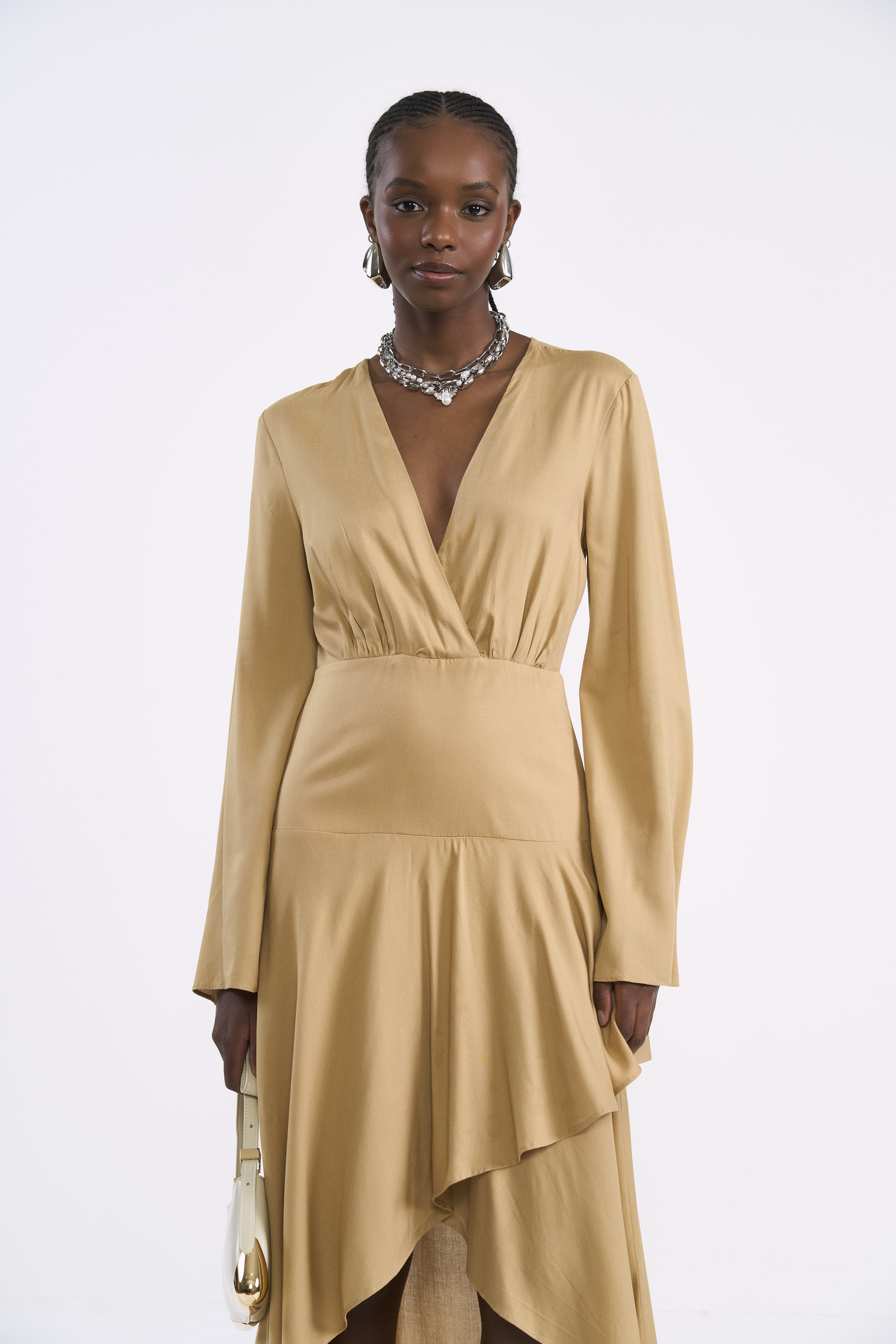VESTIDO COLCCI M BEGE SOYBEAN