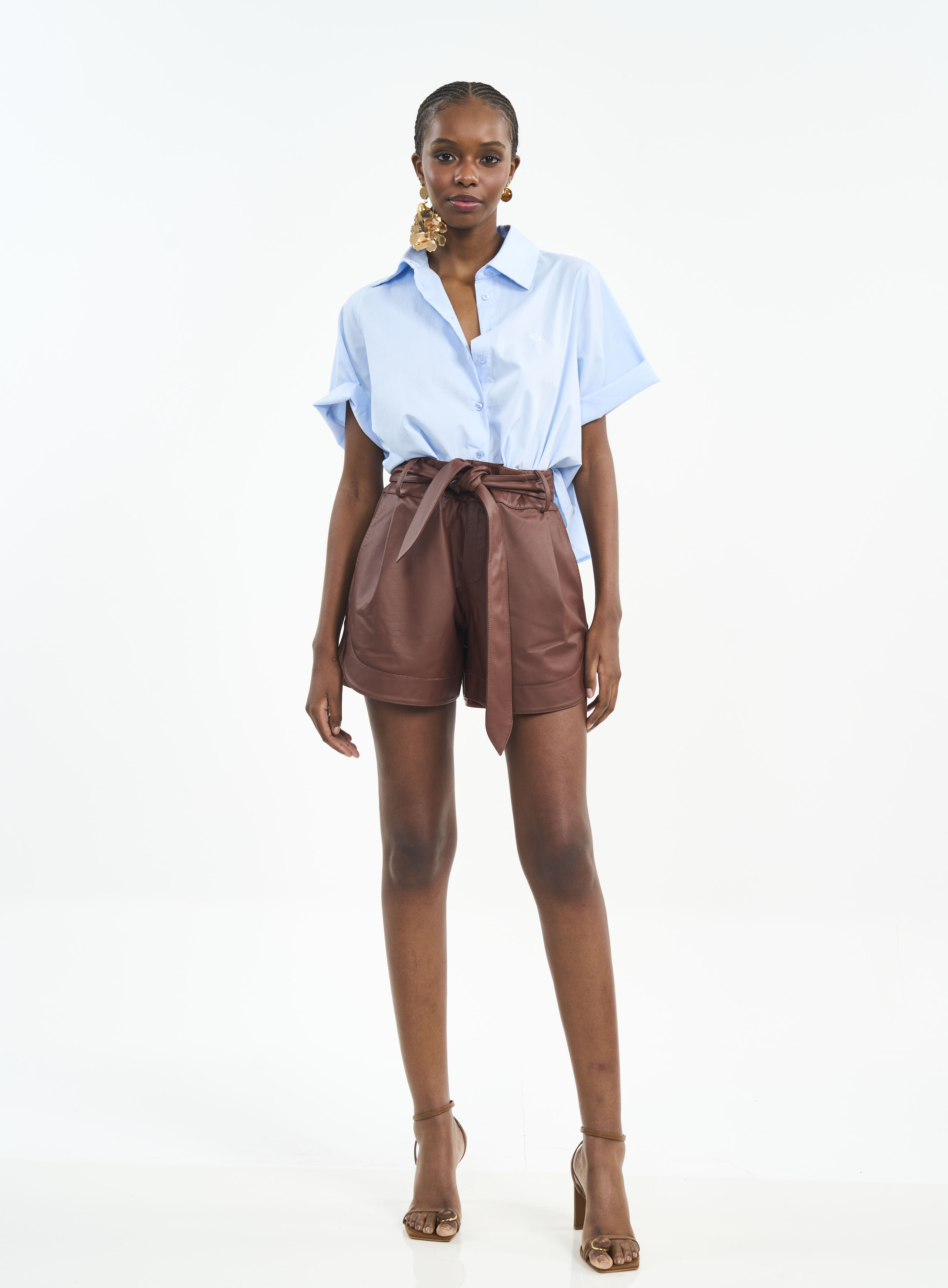 SHORT COURO G PRETO