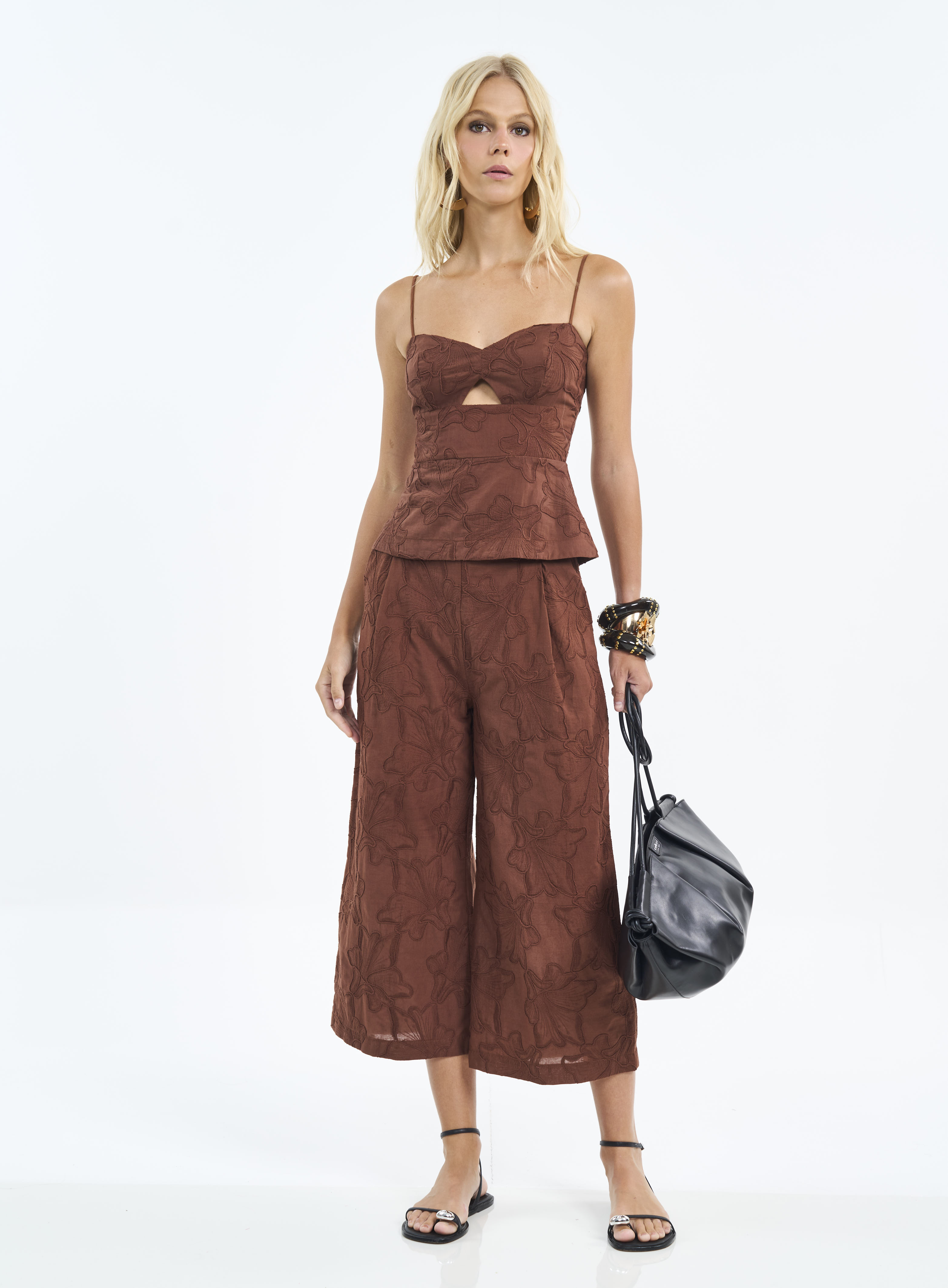 CALÇA COLCCI P MARROM TIRAMISU