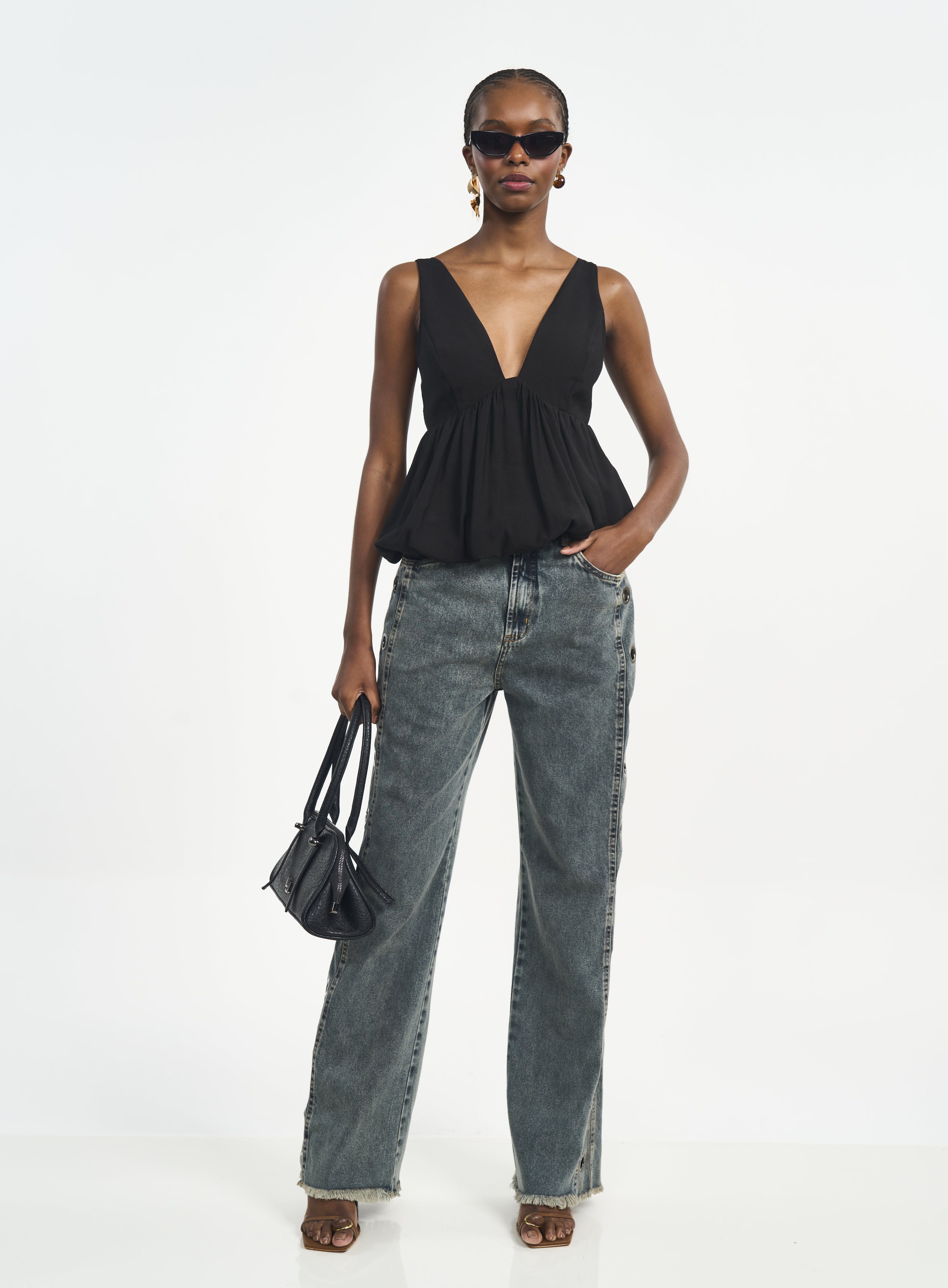 CALÇA JEANS LEONI LOW 38 INDIGO