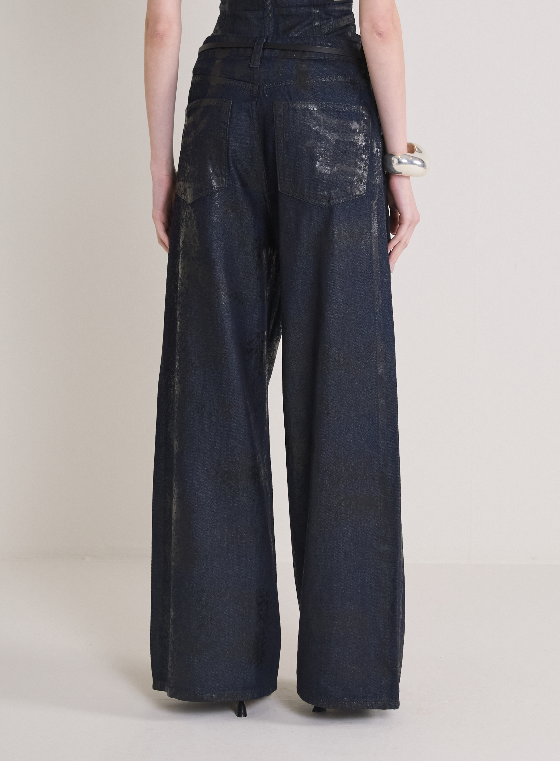 CALÇA JEANS BAGGY COM CINTO 40 INDIGO