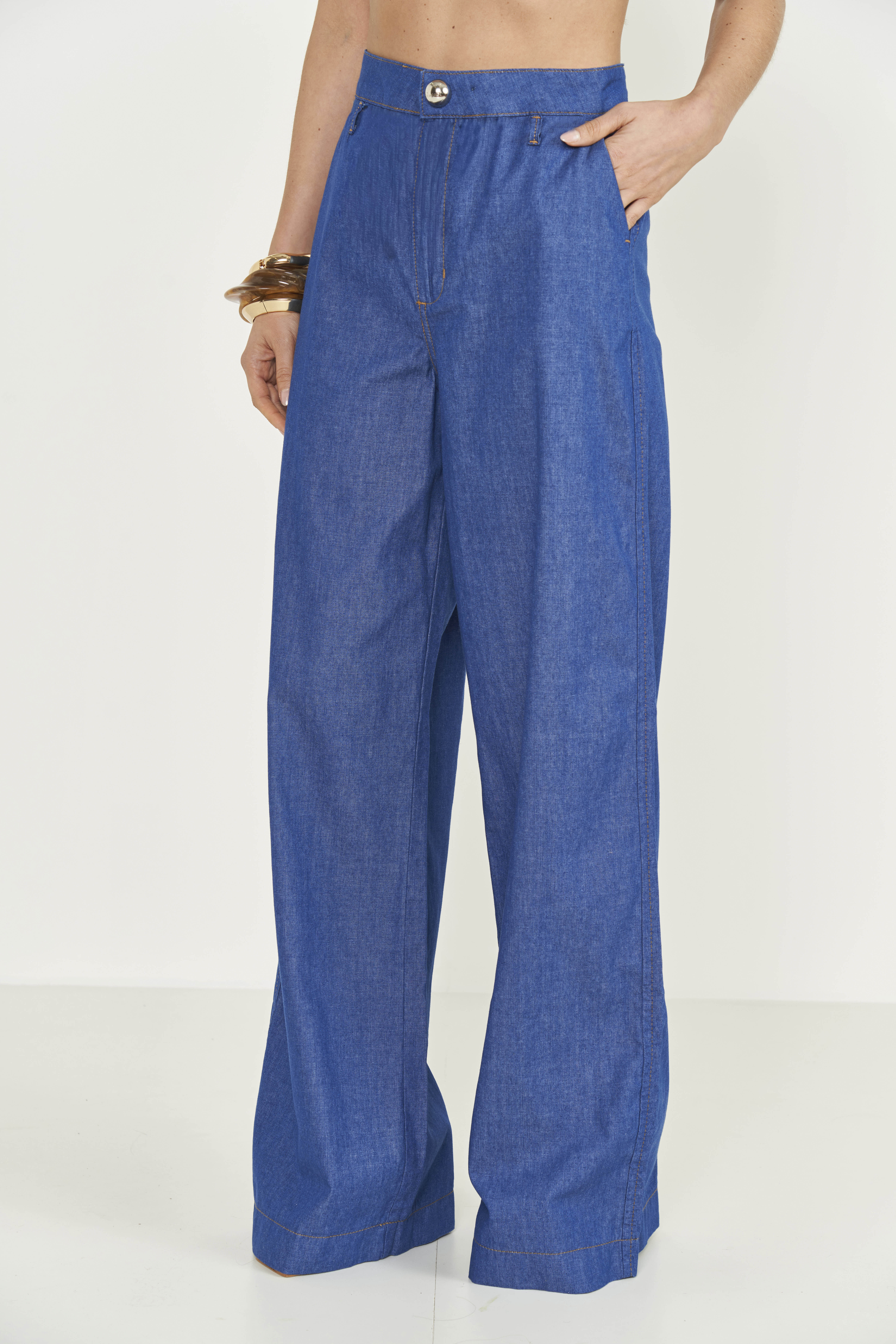 CALÇA JEANS JOANA 44 INDIGO CLARO