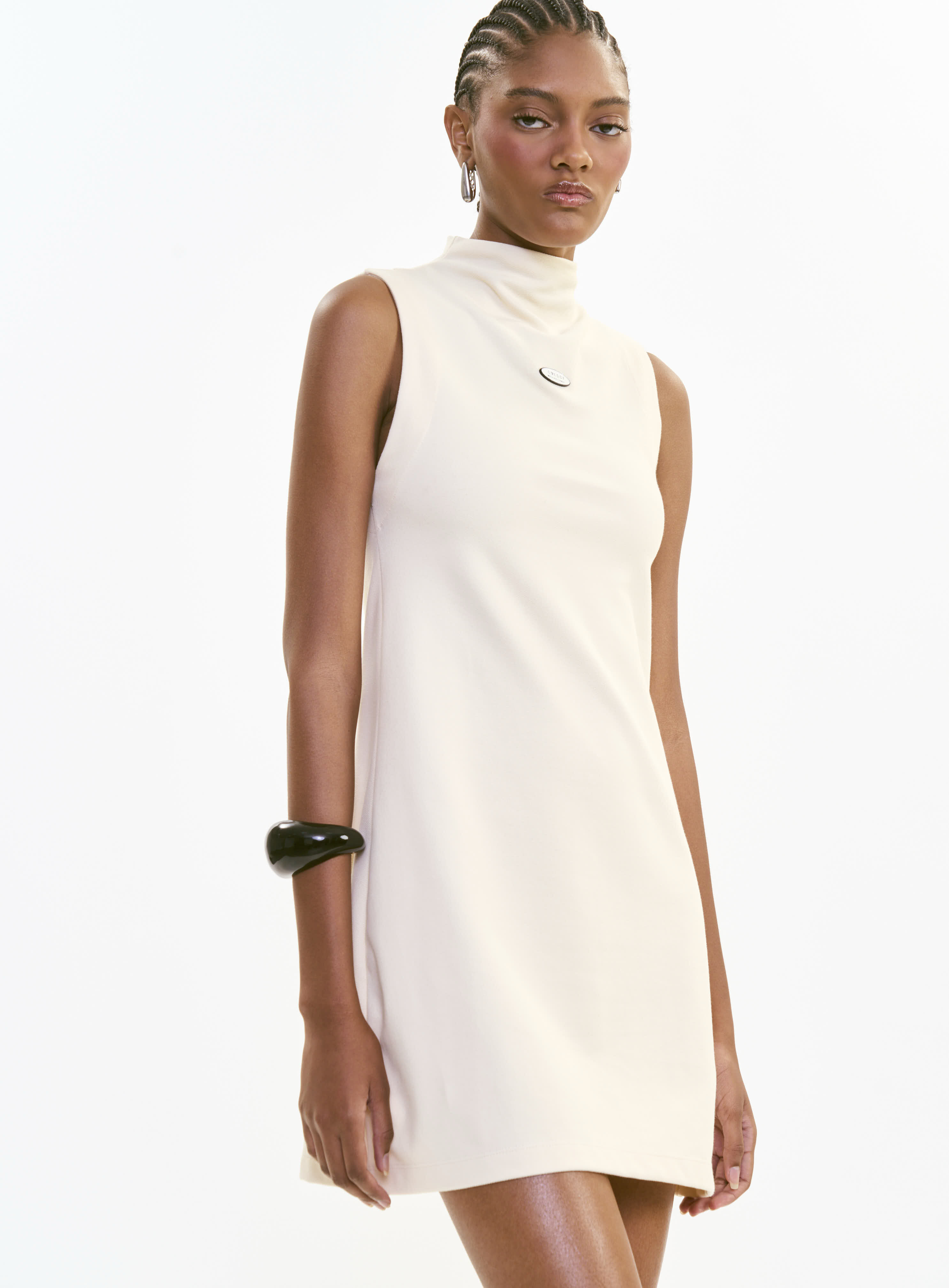 VESTIDO COLCCI M BEGE AFFOGATO
