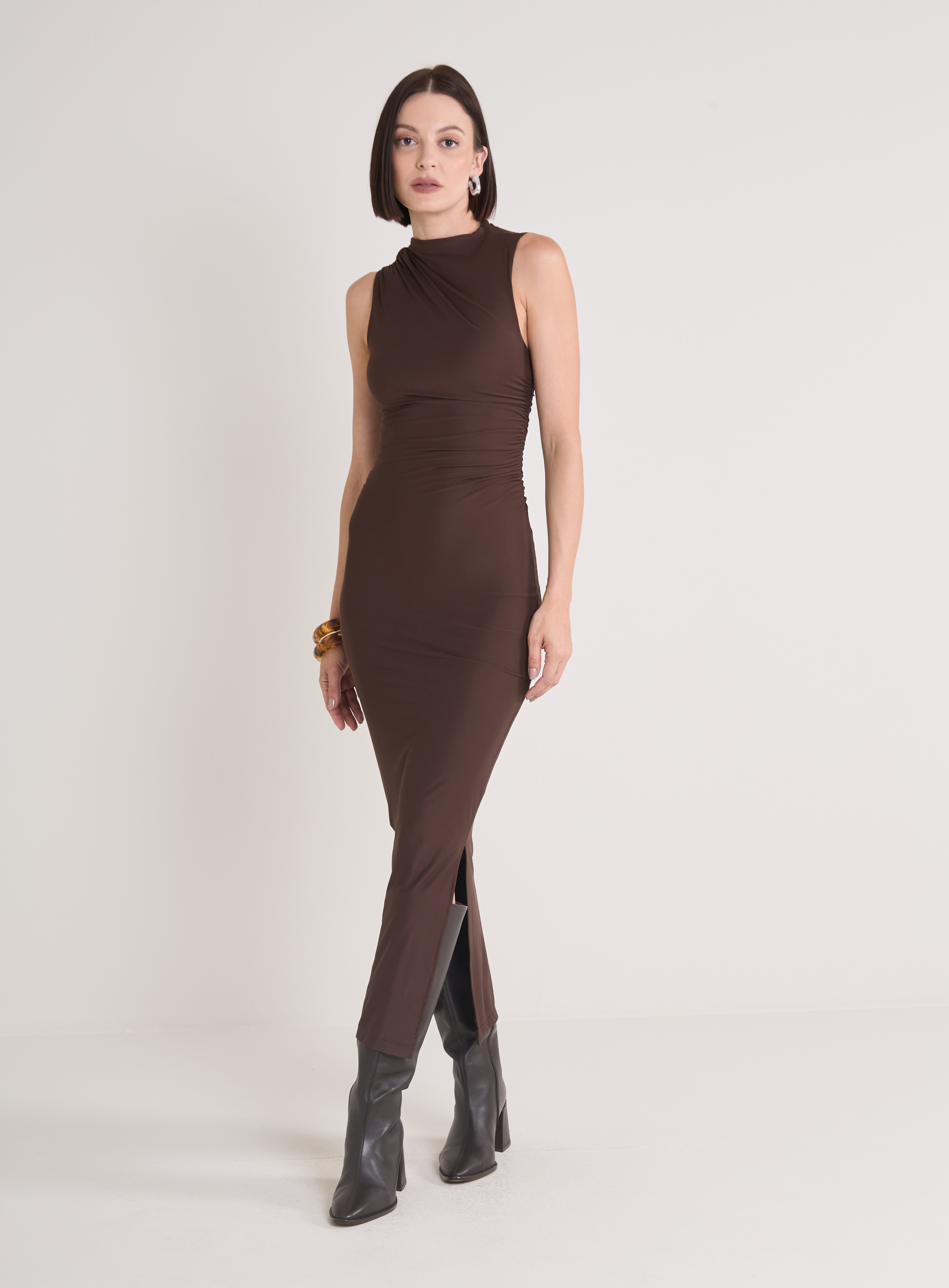 VESTIDO FORUM G MARROM NOBUCK